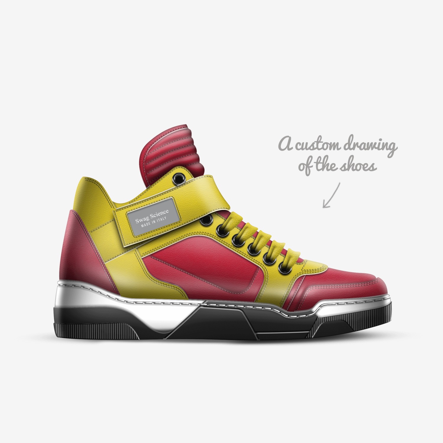 Dark Magic custom made in Italy shoes by Shyanna Sowder | Sketch view