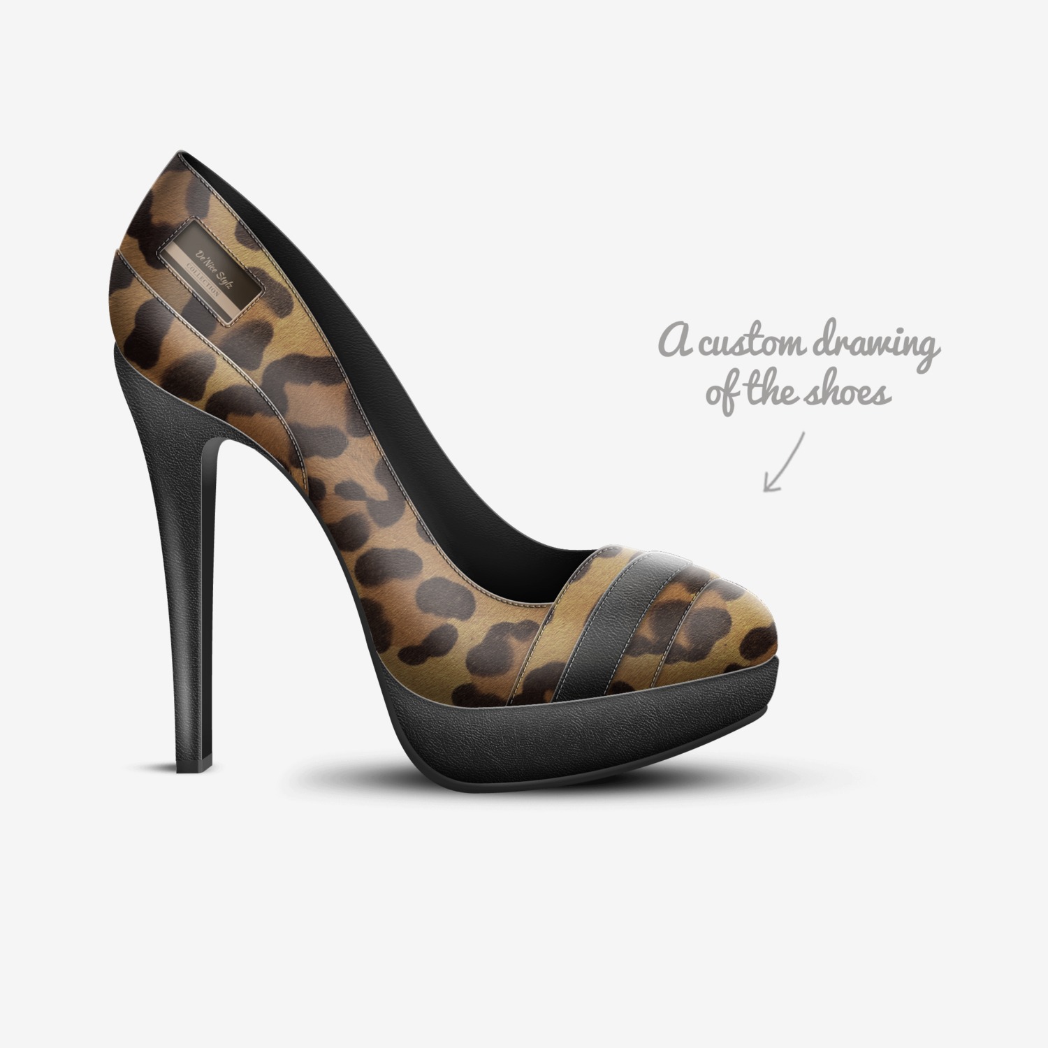 De'Nice Stylz custom made in Italy shoes by Natasha Robinson | Sketch view