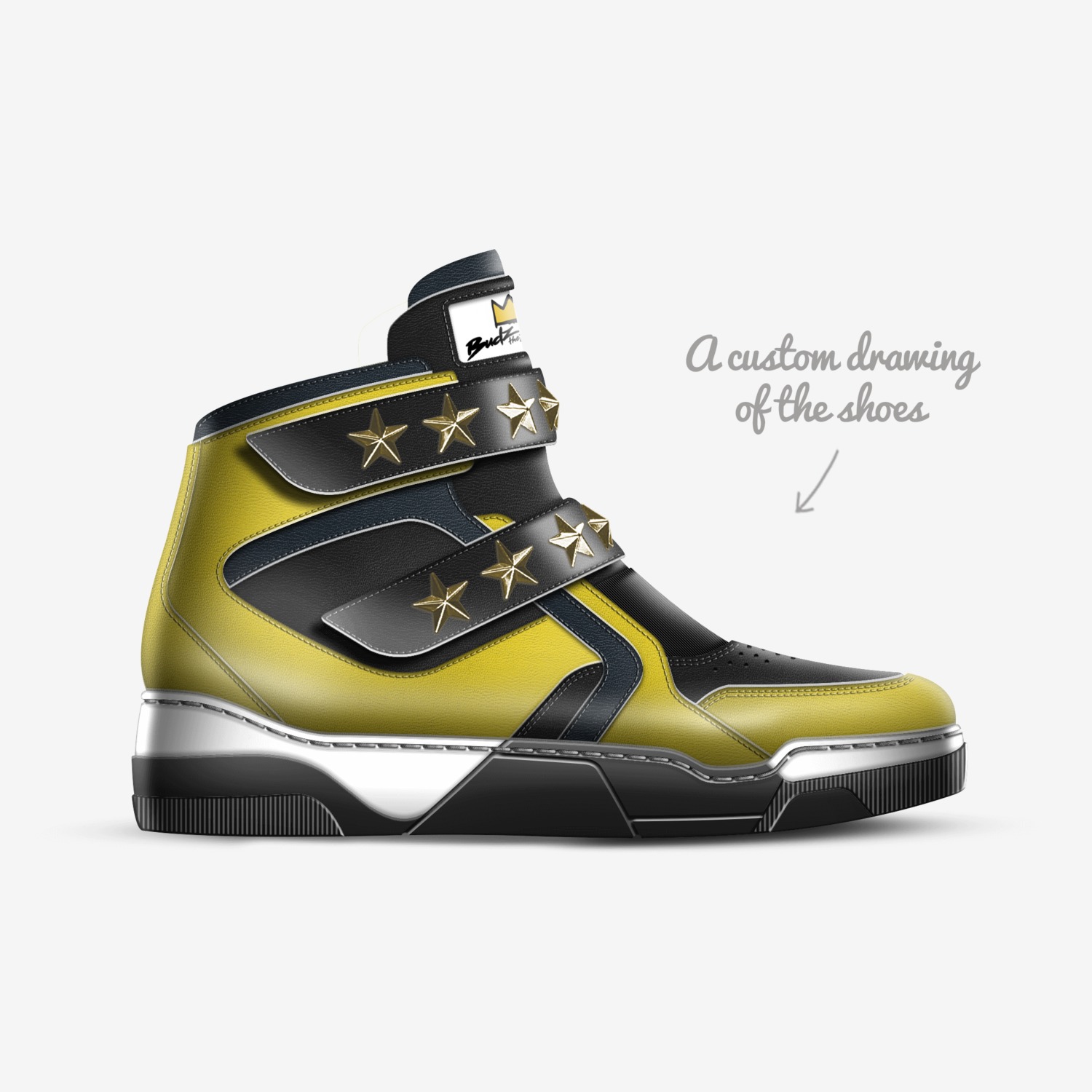 Budztheking  7YV custom made in Italy shoes by Budz King | Sketch view