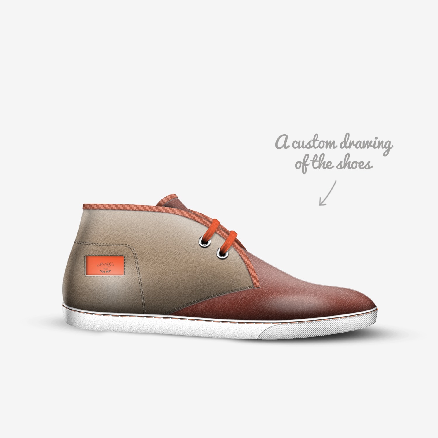 MAG's custom made in Italy shoes by Marco Graham | Sketch view
