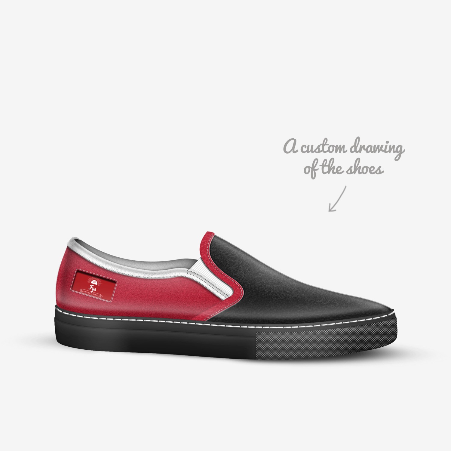 Fgs custom made in Italy shoes by Rodney Rogers | Sketch view