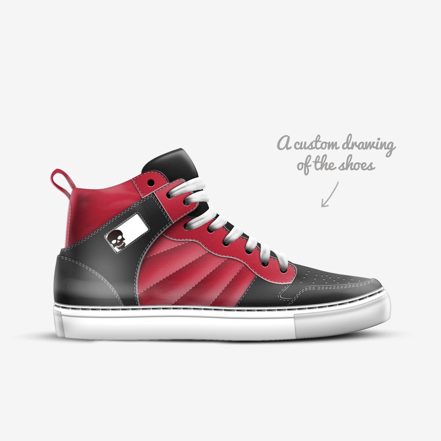 Diablo custom made in Italy shoes by Saman Thabit | Sketch view