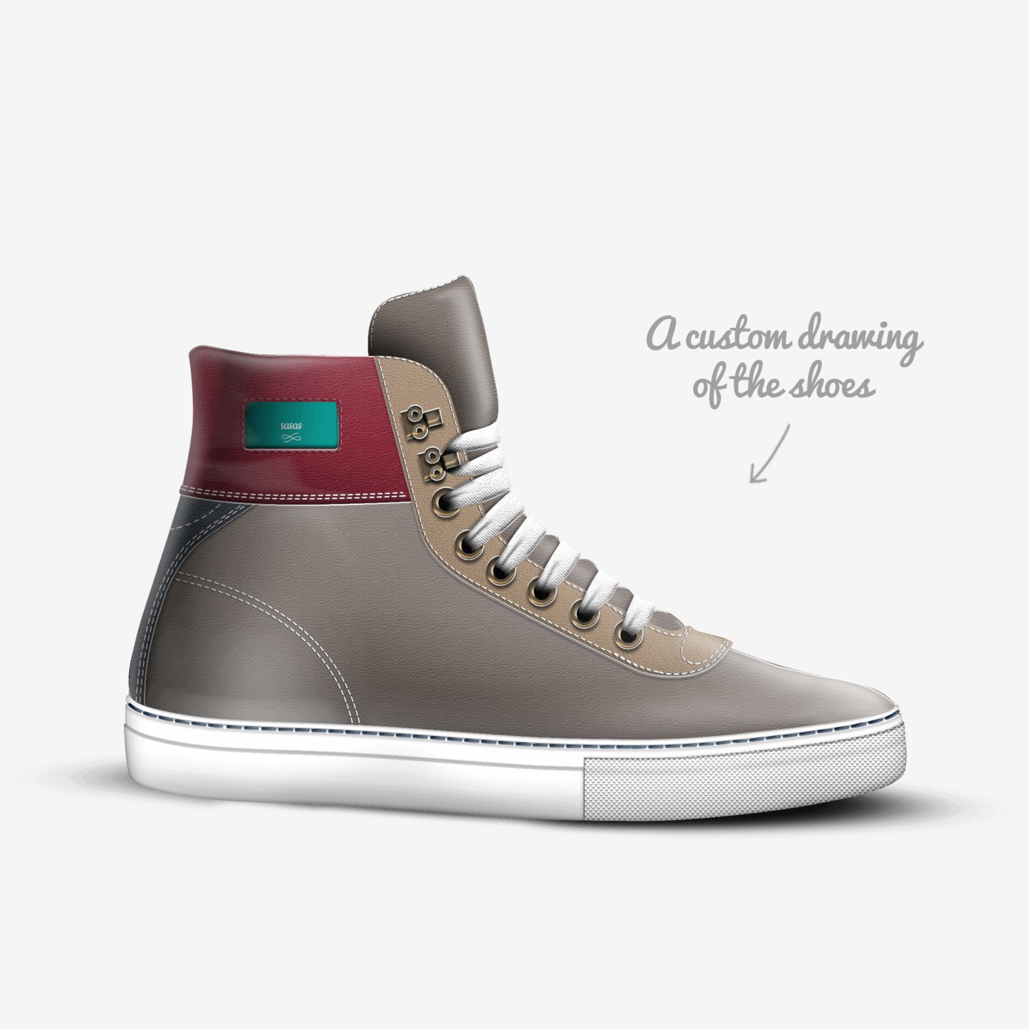 sasas custom made in Italy shoes by Michela Luna Parkle | Sketch view