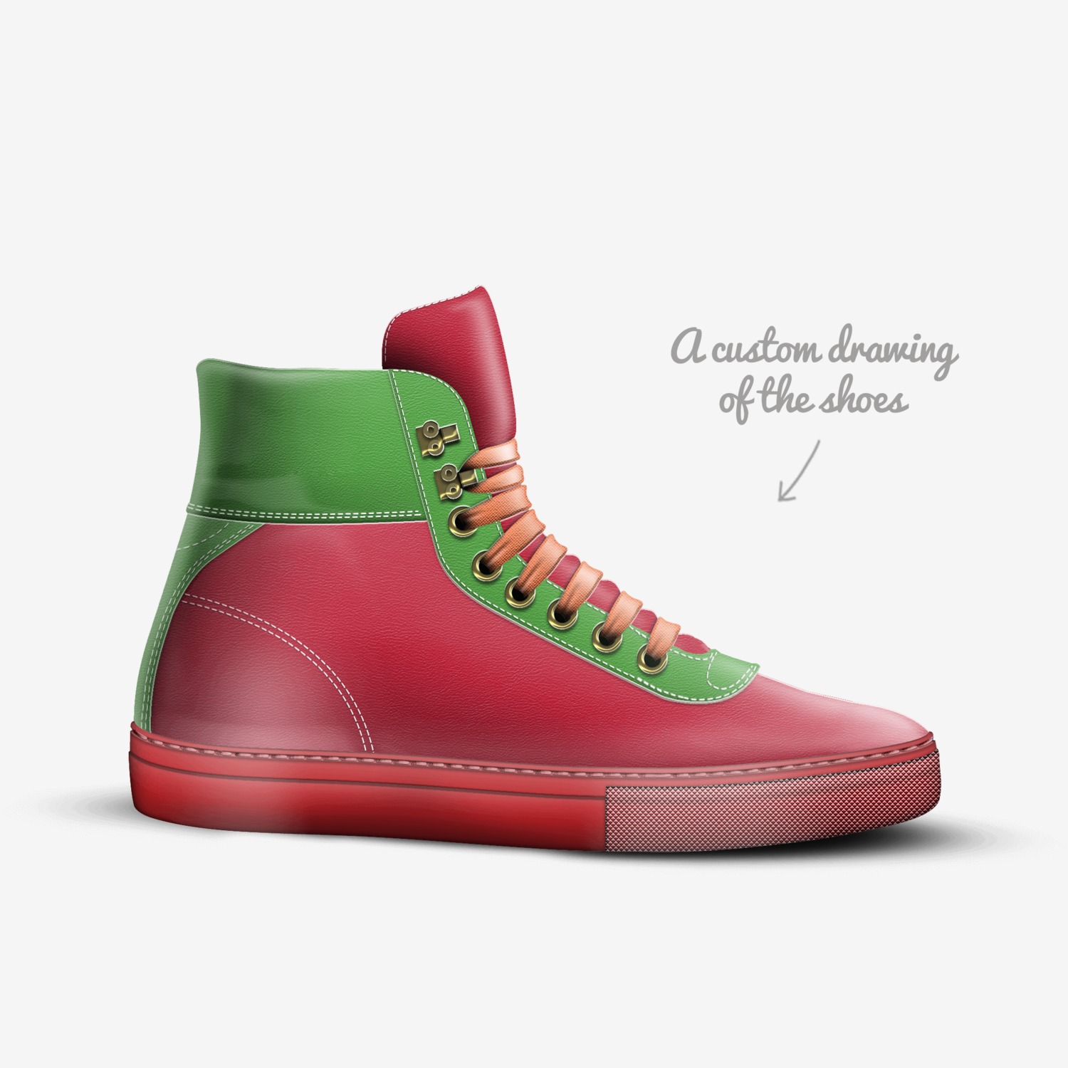 Color War custom made in Italy shoes by Shyanna Sowder | Sketch view