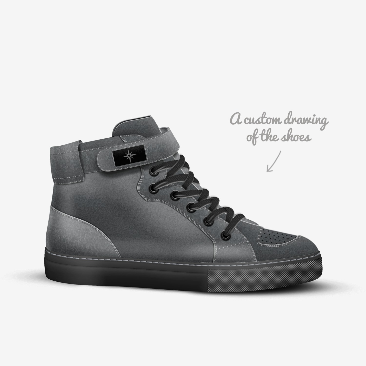 Gray Over Suede custom made in Italy shoes by Edwan Jones | Sketch view