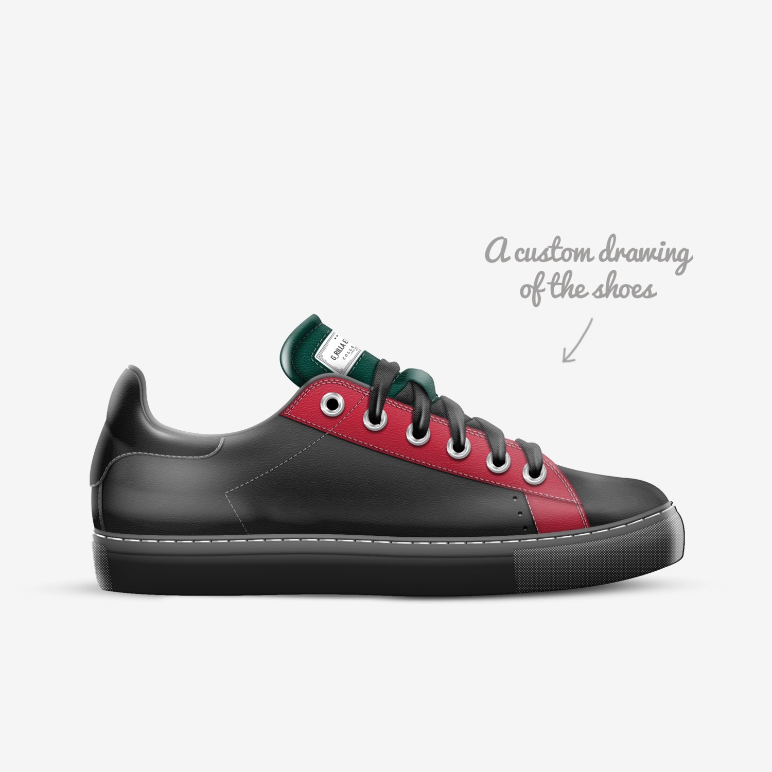 G_RILLA ELITE FLOW custom made in Italy shoes by Dj_ek Da Gorrilla | Sketch view