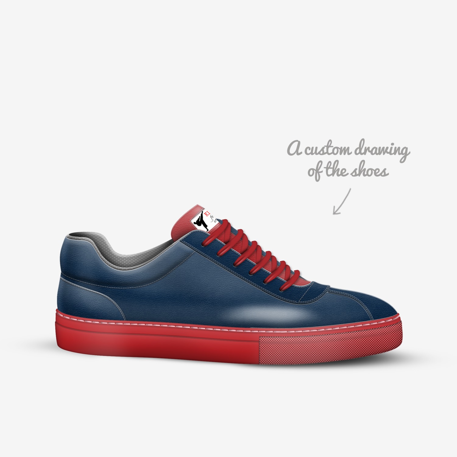 keexs custom made in Italy shoes by Jide Ipaye | Sketch view