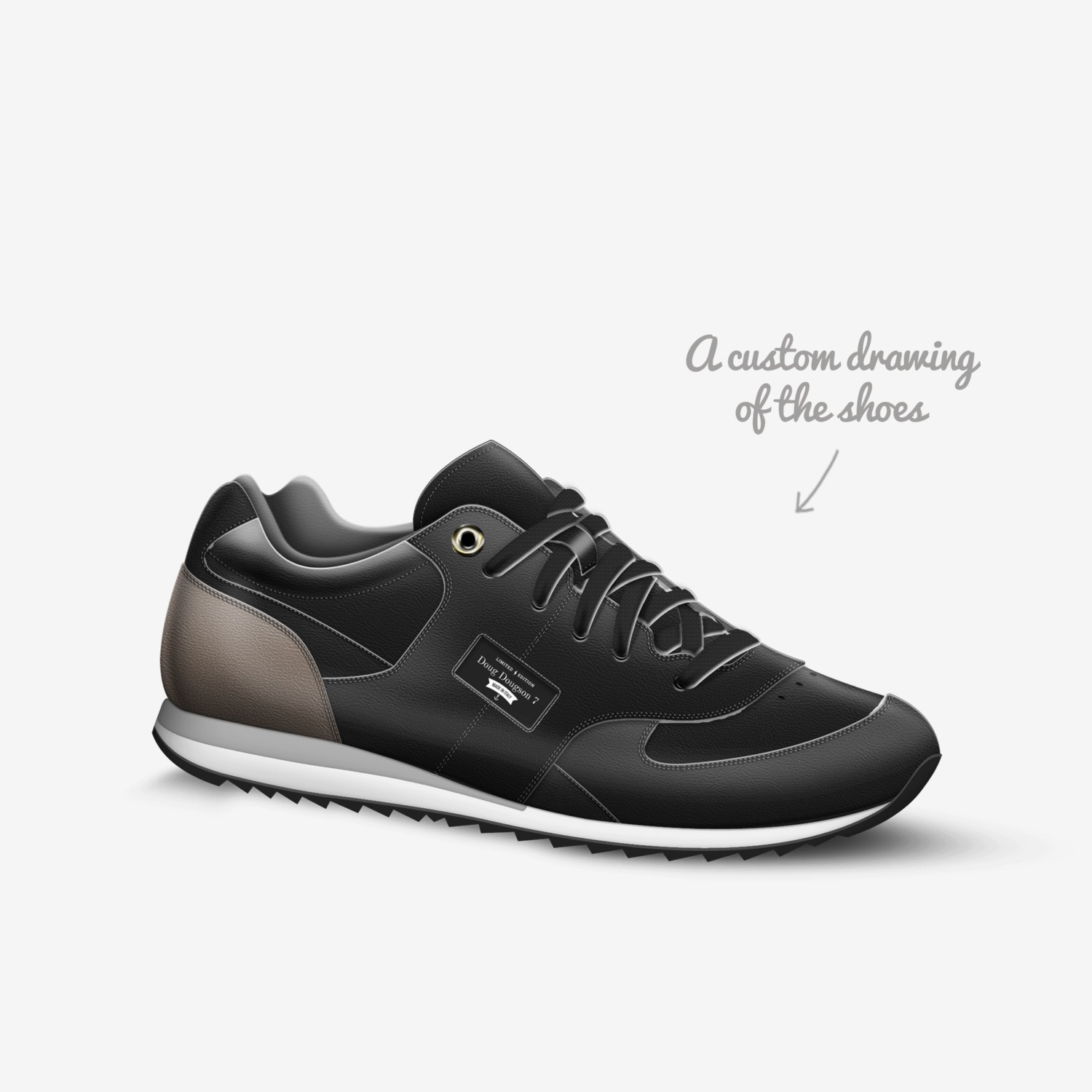 Doug Dougson 7 custom made in Italy shoes by Ed Douglasson | Sketch view