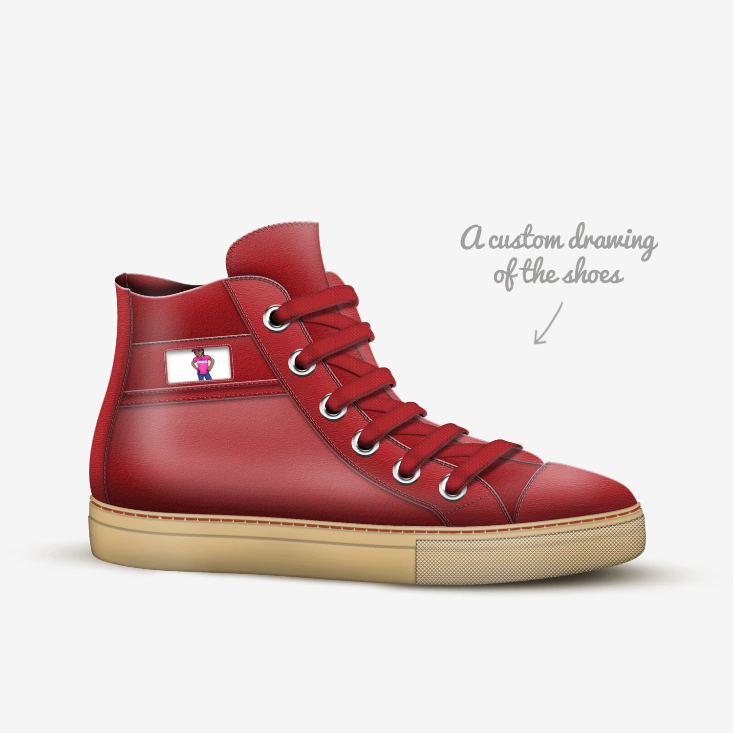 Lala's custom made in Italy shoes by Andre Sheppard Jr | Sketch view