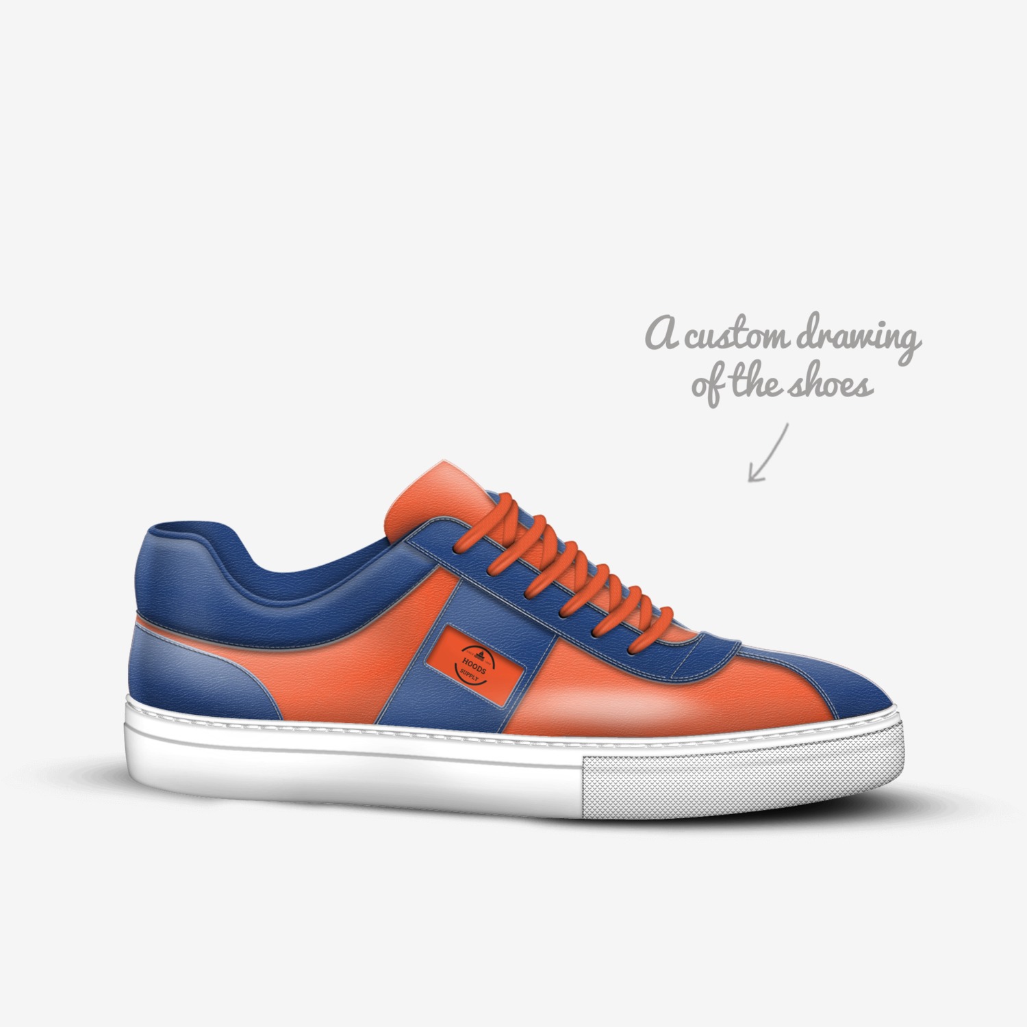 Hoods custom made in Italy shoes by David Smith | Sketch view