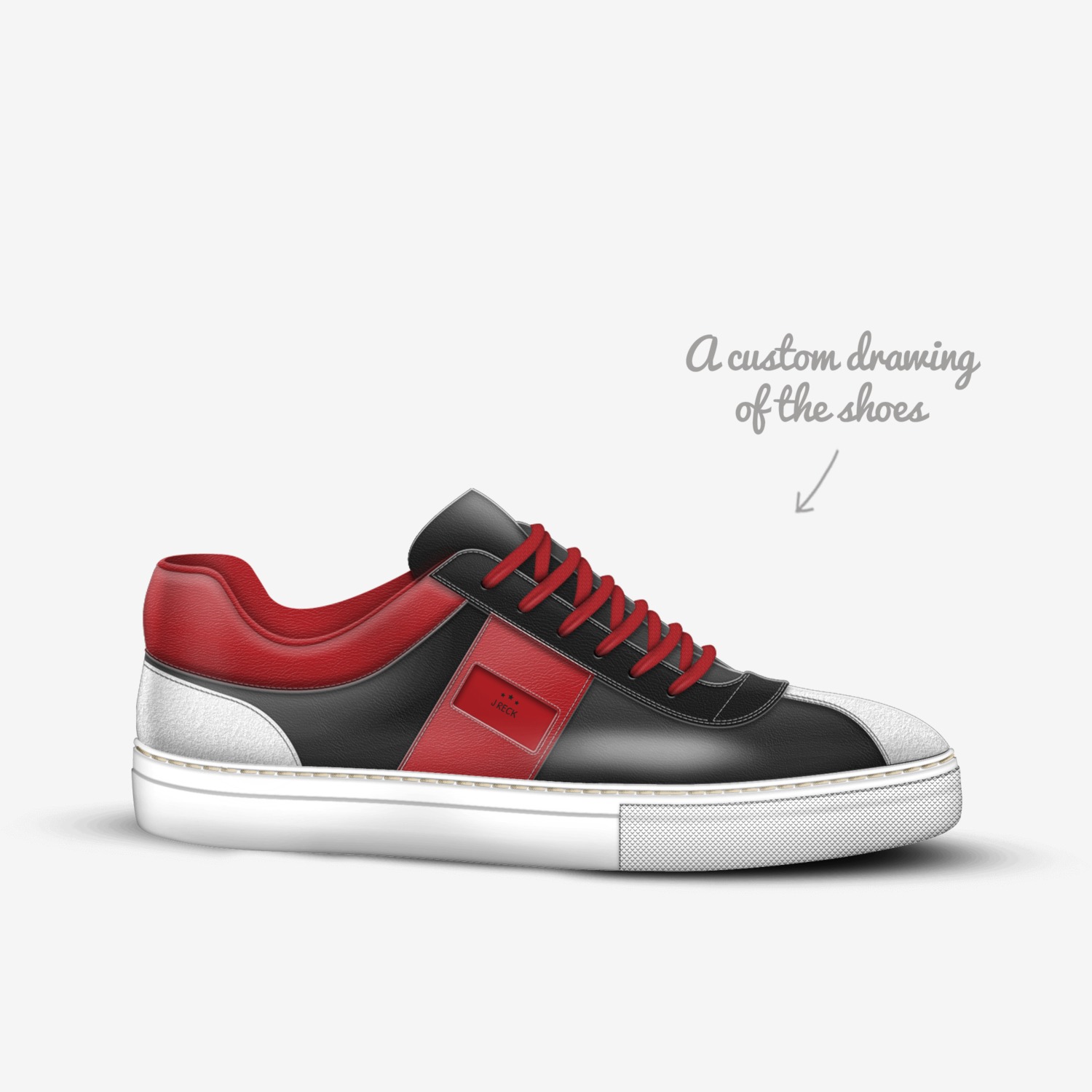 J Reck custom made in Italy shoes by Jay Loz | Sketch view