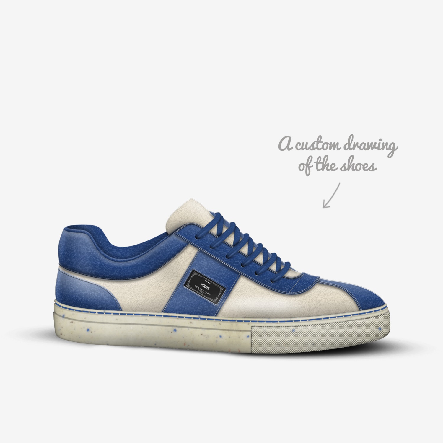 Hoods custom made in Italy shoes by David Smith | Sketch view