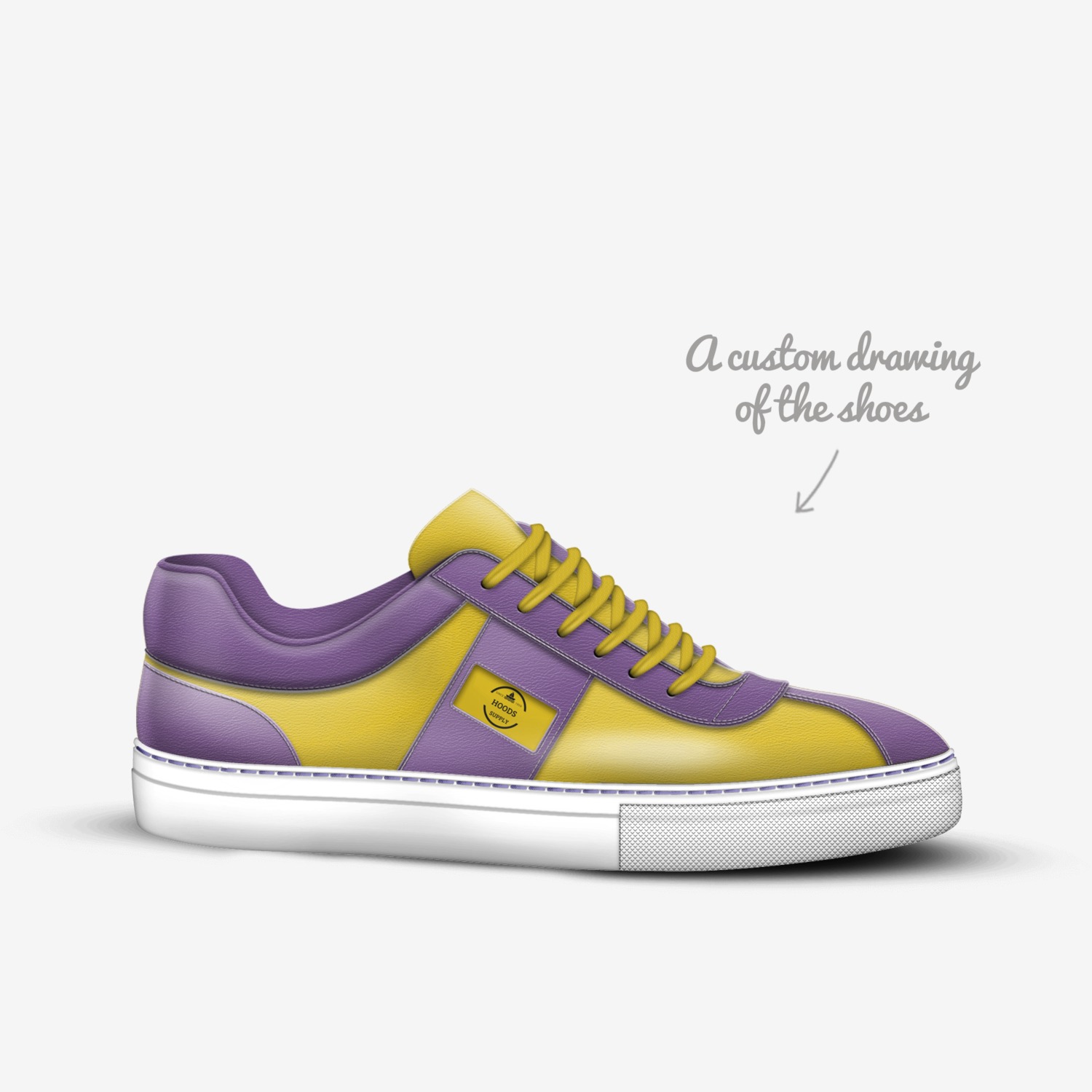 Hoods custom made in Italy shoes by David Smith | Sketch view