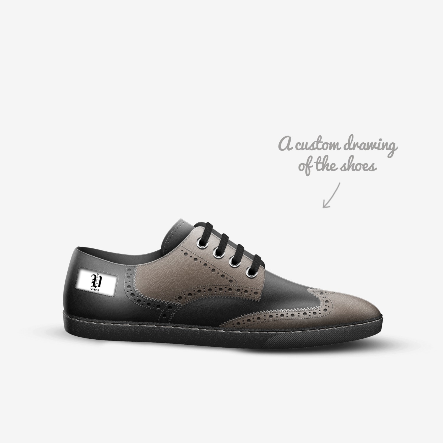Vics derby custom made in Italy shoes by Brayden Murphy | Sketch view