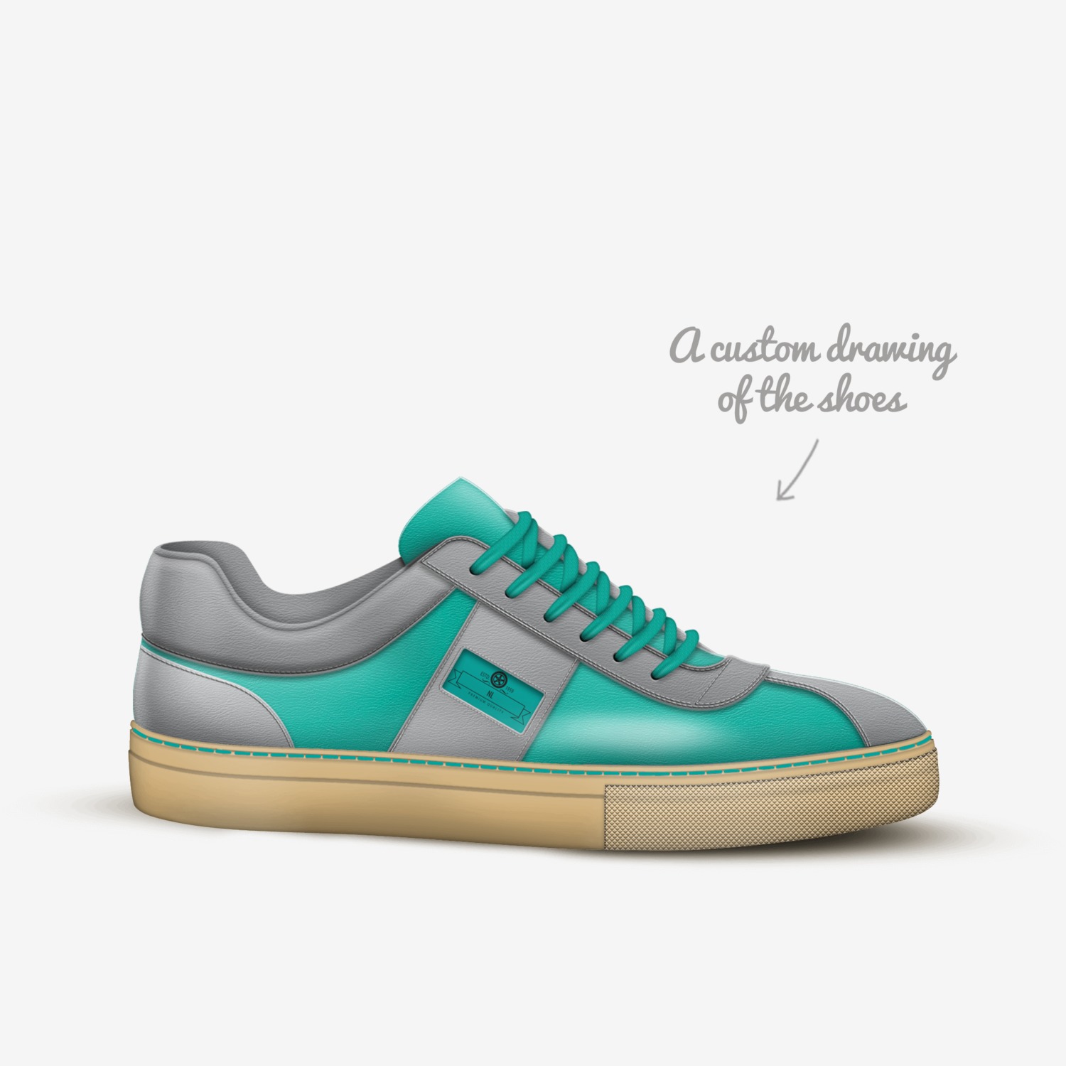 NL custom made in Italy shoes by David Smith | Sketch view