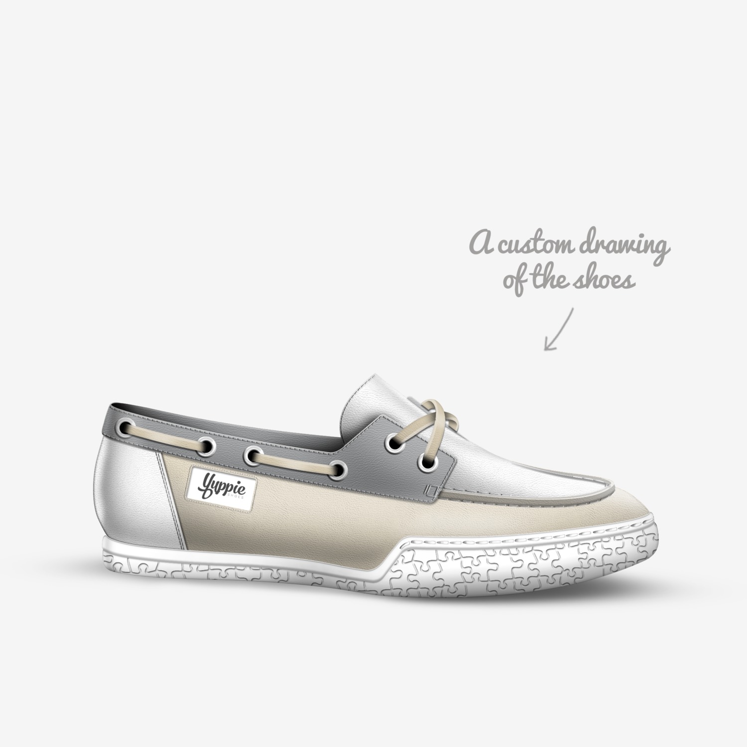 Yuppie custom made in Italy shoes by Cameron James | Sketch view