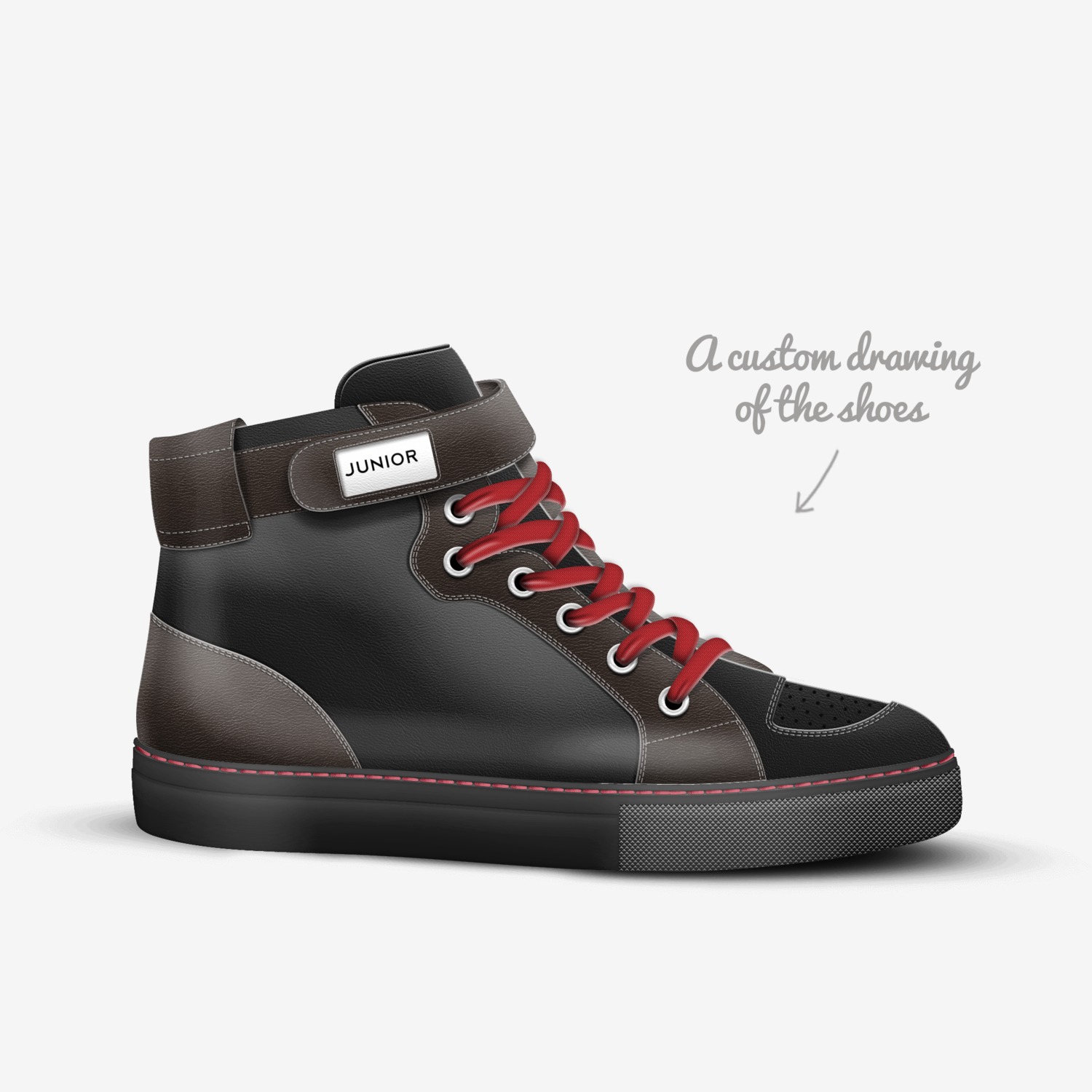 King custom made in Italy shoes by King Junior | Sketch view