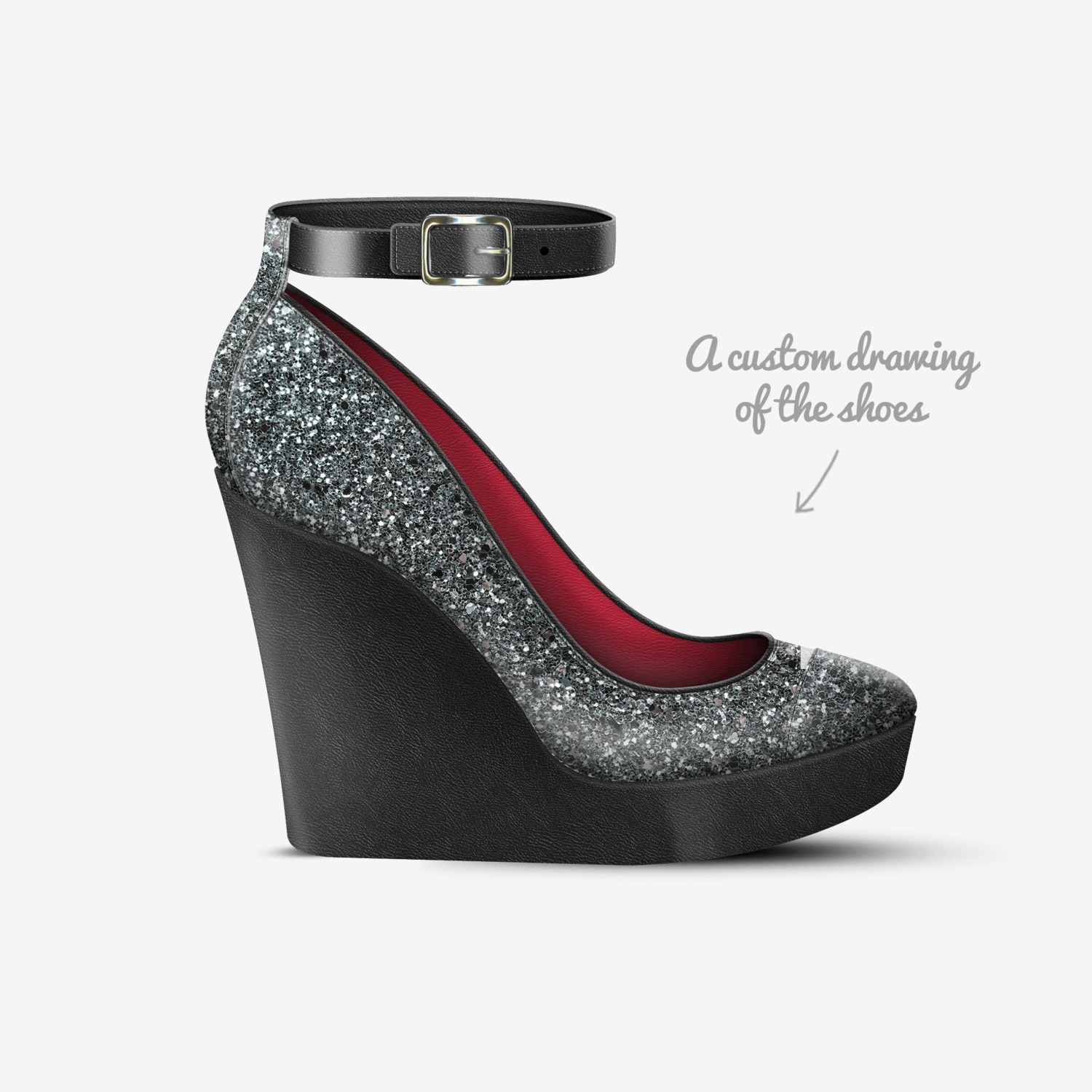 Grad custom made in Italy shoes by L Love | Sketch view