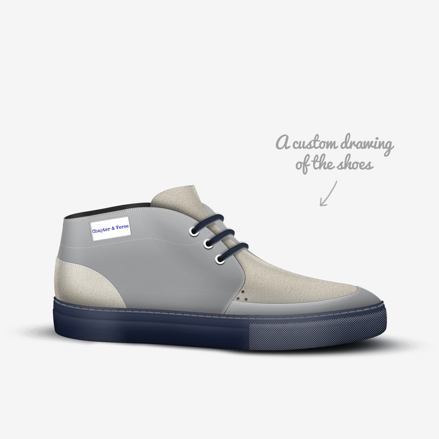 Chapter & Verse custom made in Italy shoes by Derrick Carter | Sketch view