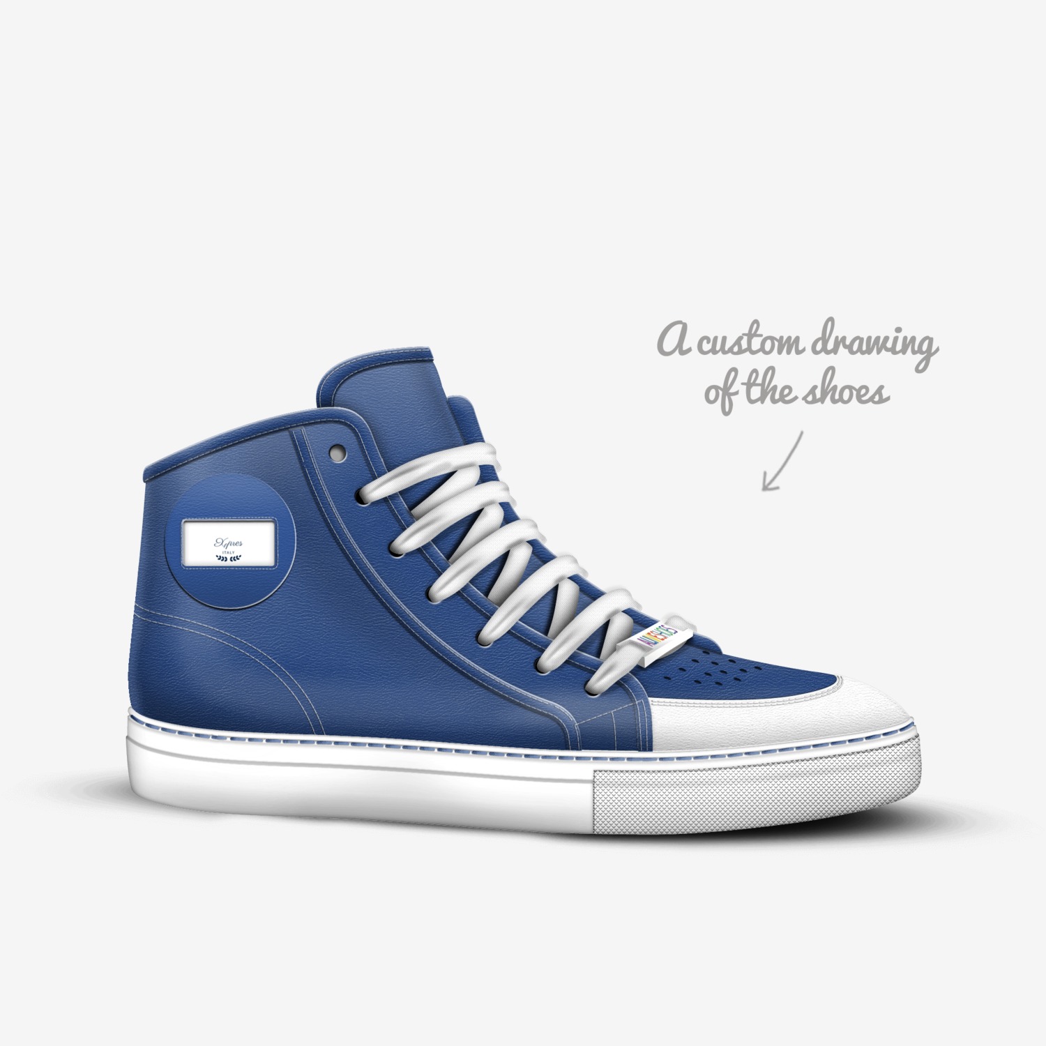 Xpres custom made in Italy shoes by Michael Stover | Sketch view