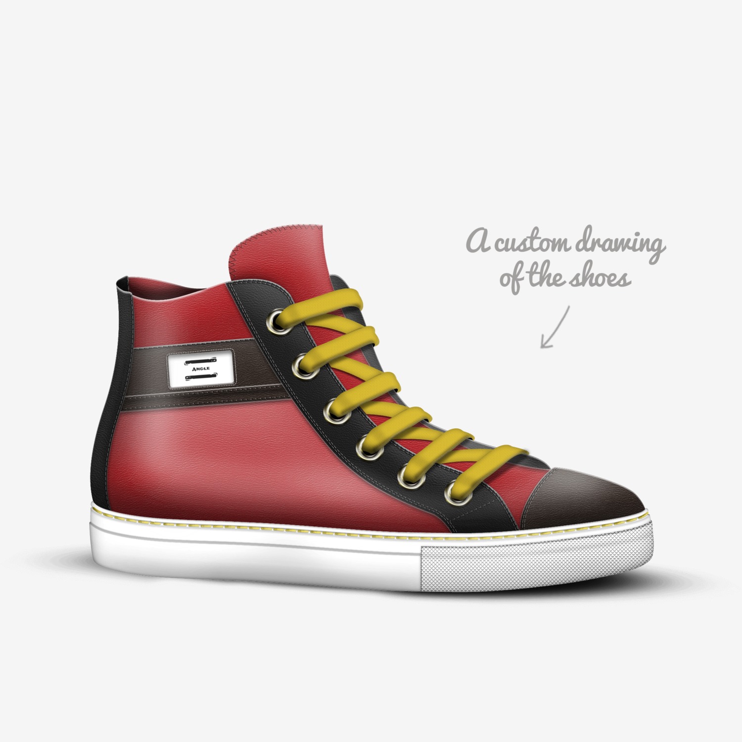 Angle custom made in Italy shoes by Tyson | Sketch view