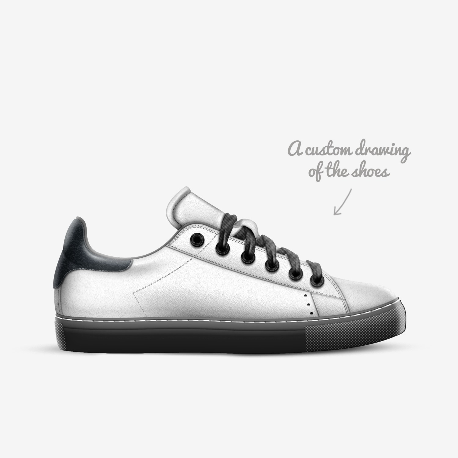 Mako custom made in Italy shoes by Mako Castro | Sketch view