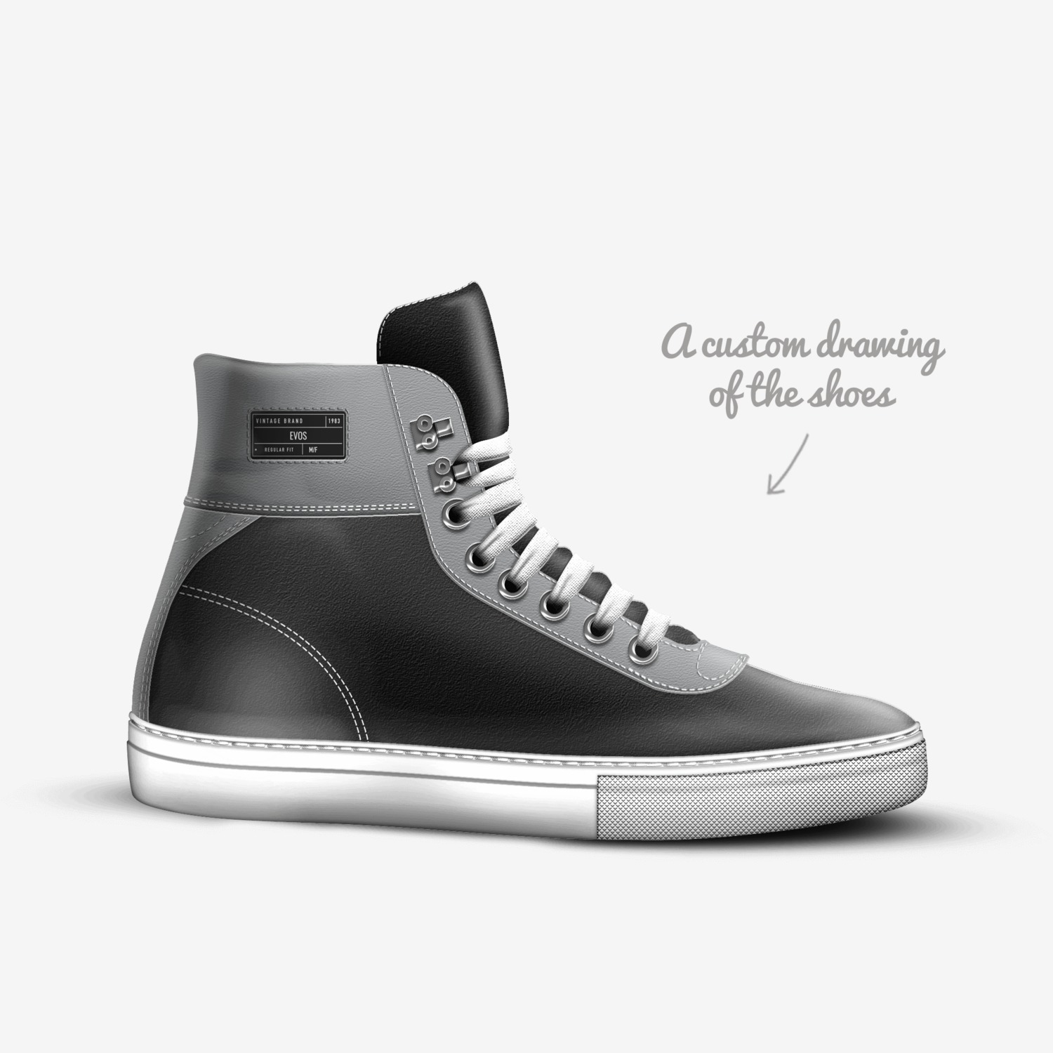 evos custom made in Italy shoes by Juan | Sketch view