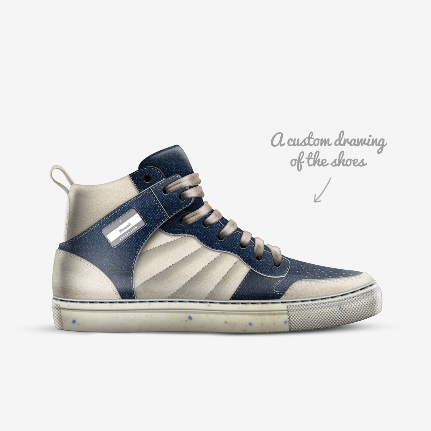 Nomad custom made in Italy shoes by Don Thomas | Sketch view