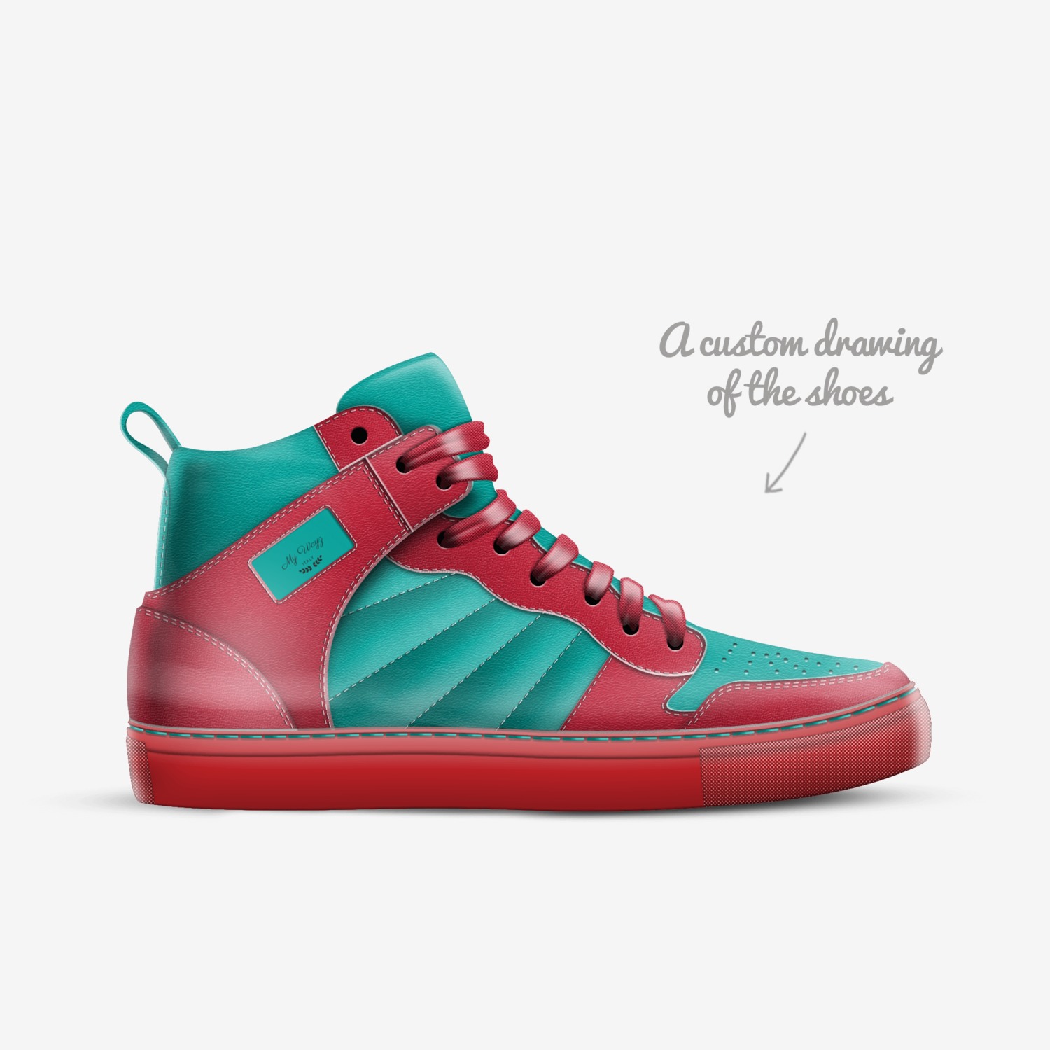 My Wayz custom made in Italy shoes by Natasha Robinson | Sketch view