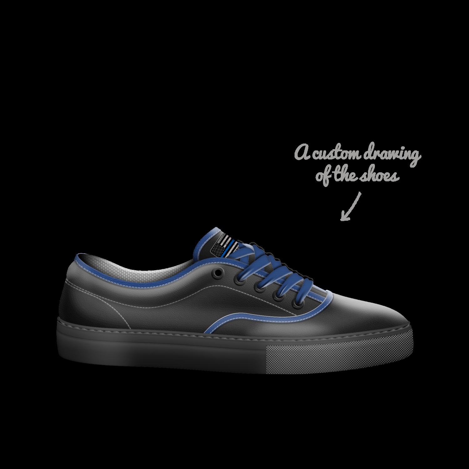 thin blue line nike shoes