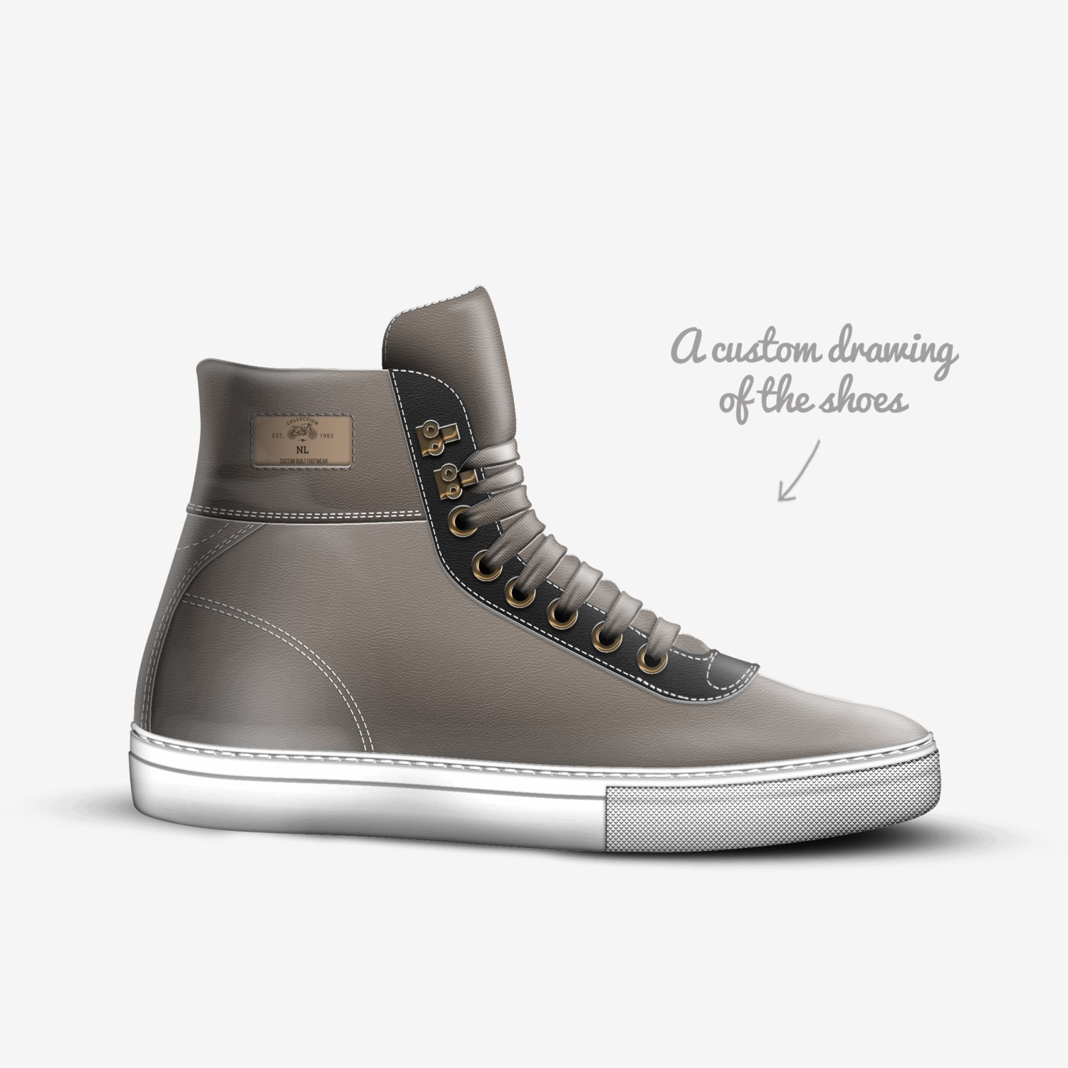 NL custom made in Italy shoes by David Smith | Sketch view