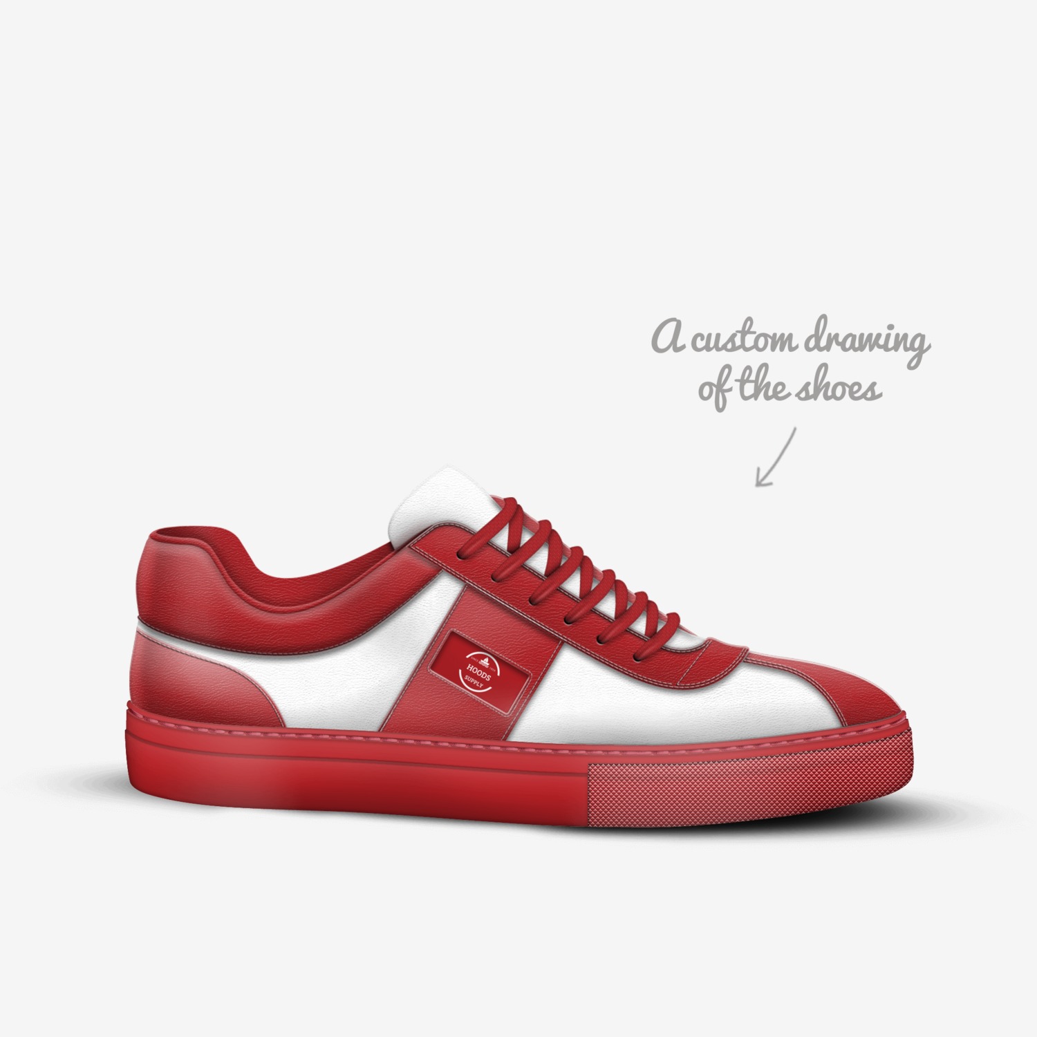 Hoods custom made in Italy shoes by David Smith | Sketch view