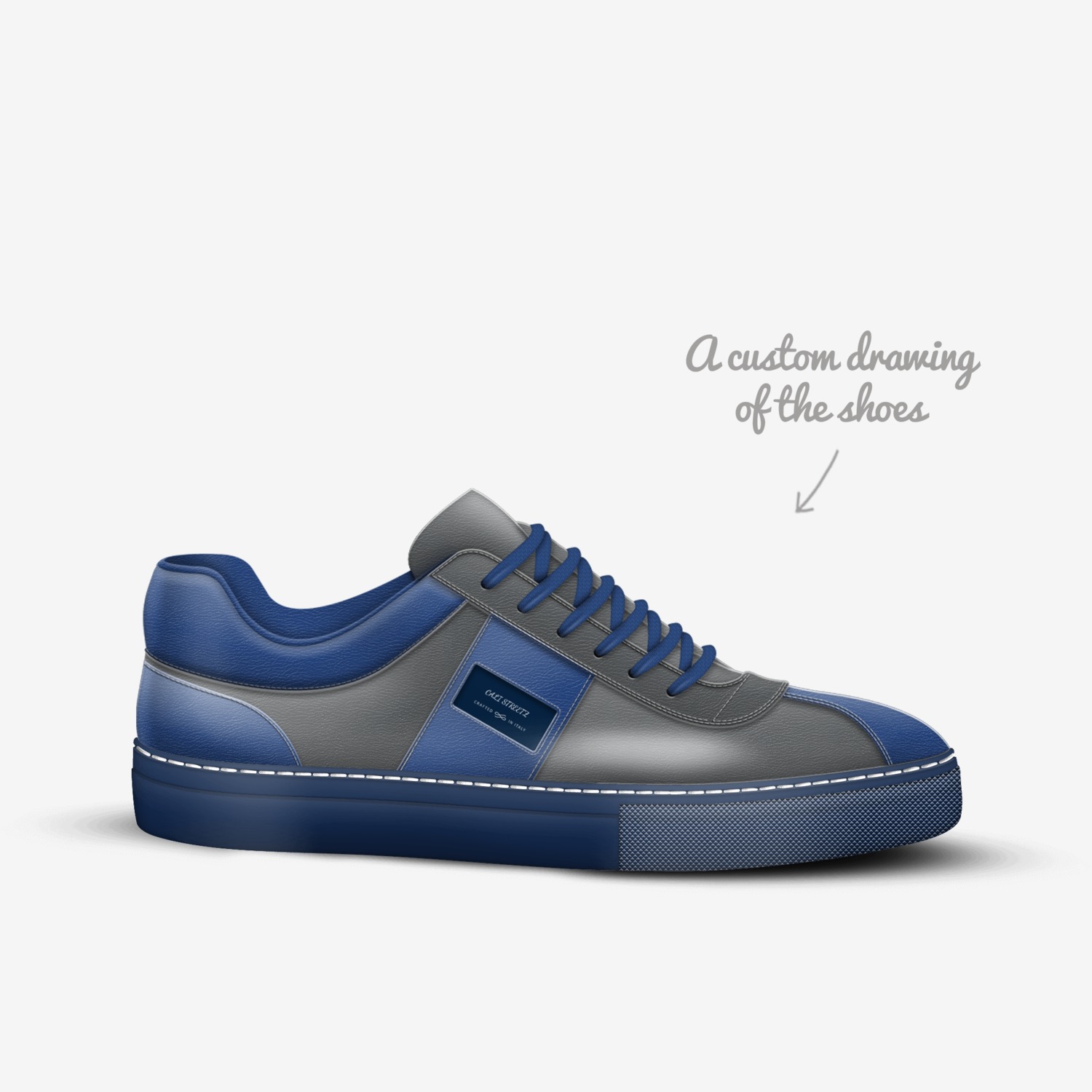 Cali Stylz custom made in Italy shoes by Natasha Robinson | Sketch view