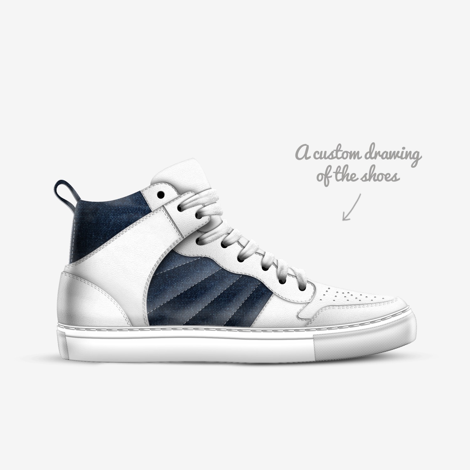 Shhshshs custom made in Italy shoes by Michela Luna Parkle | Sketch view