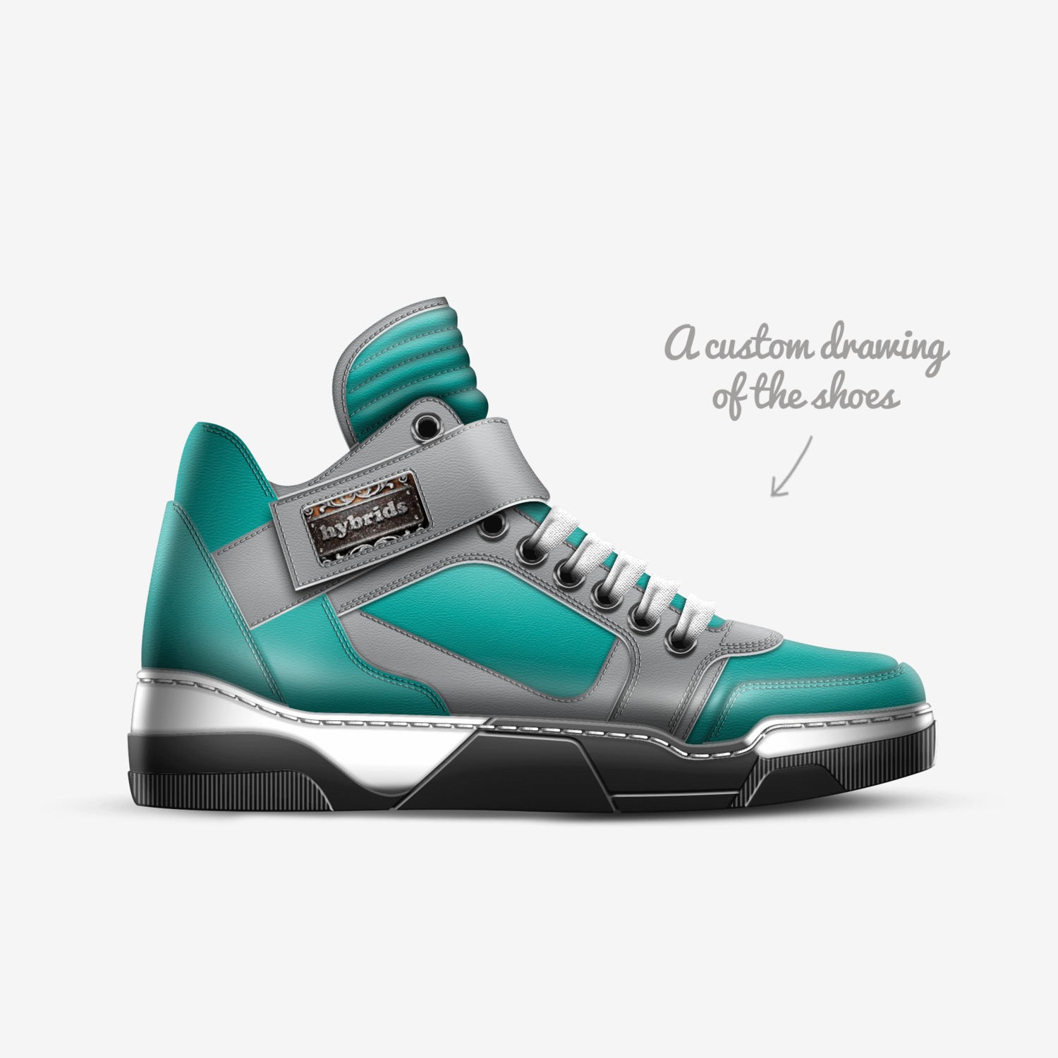 Hybrids custom made in Italy shoes by Michelle Jordan | Sketch view