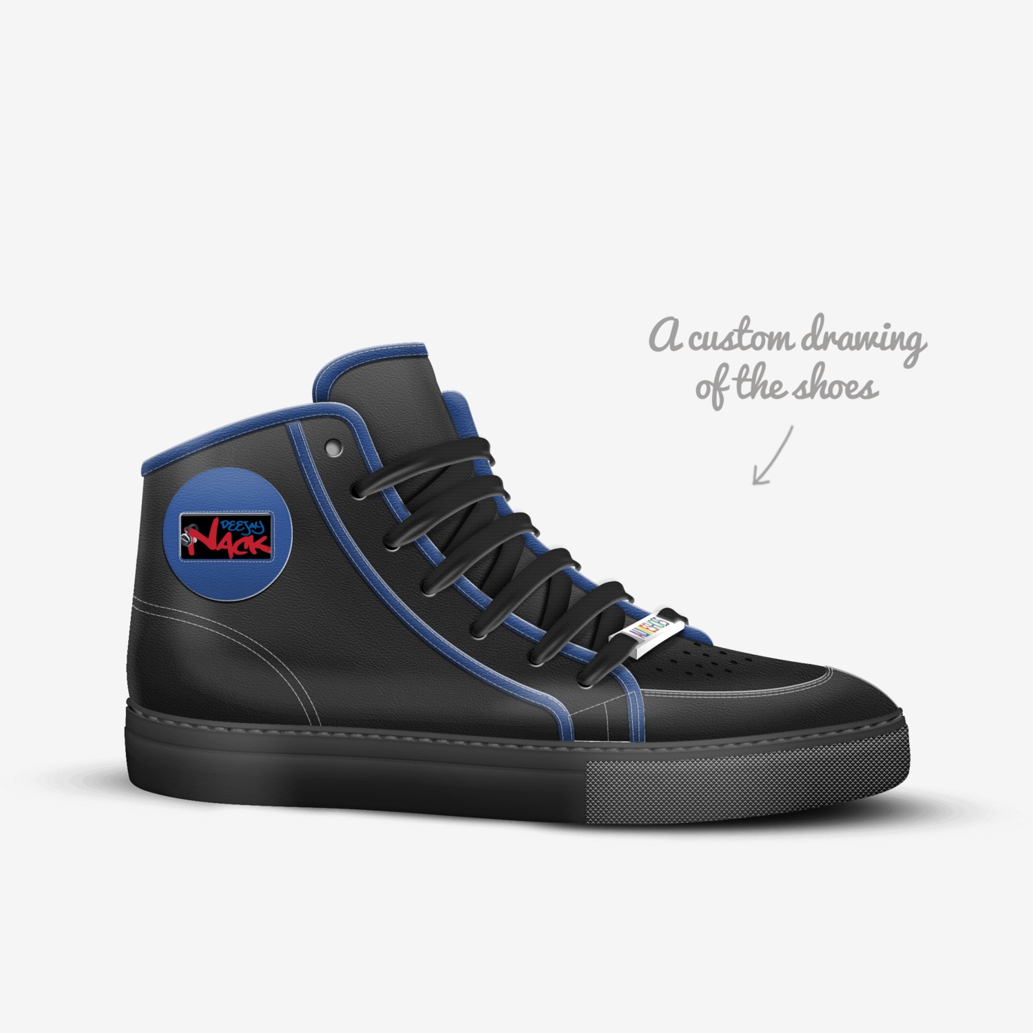 The Nacks custom made in Italy shoes by The Jacques | Sketch view