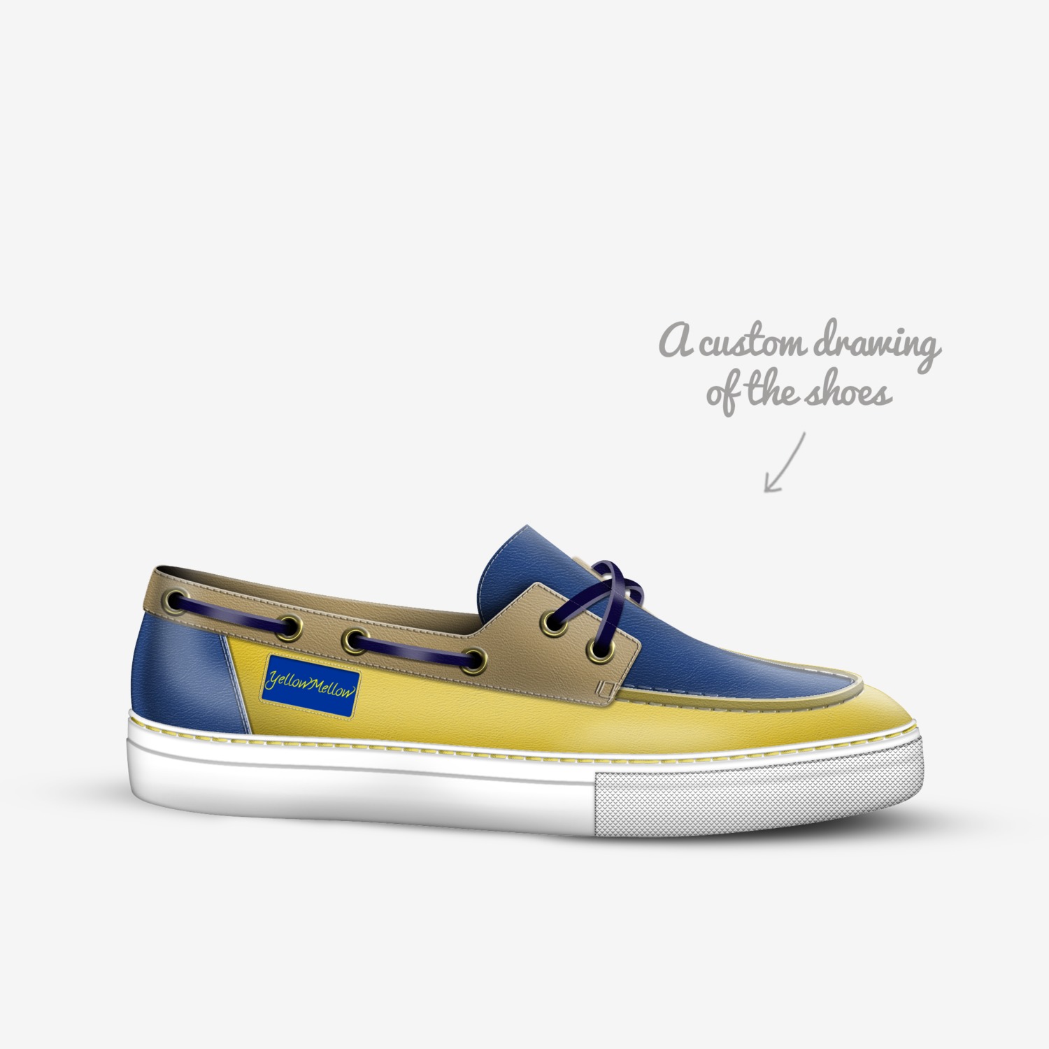 YellowMellow custom made in Italy shoes by Mira Memora | Sketch view
