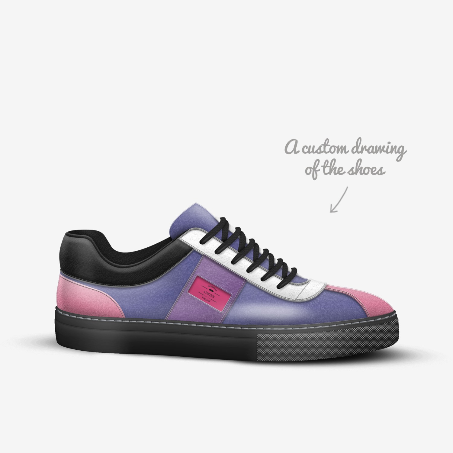 Adrien custom made in Italy shoes by Sharmaine | Sketch view