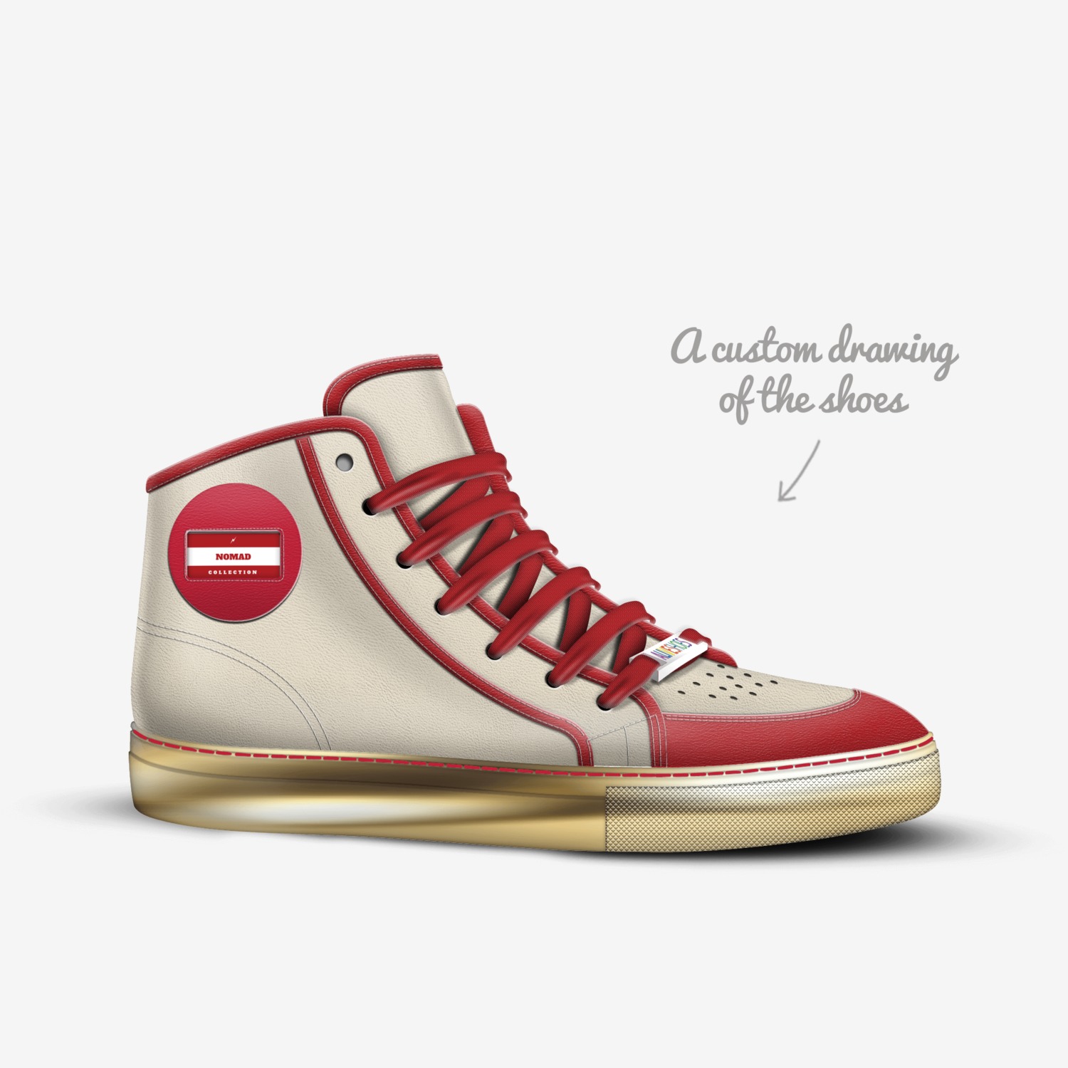 NOMAD custom made in Italy shoes by Don Thomas | Sketch view