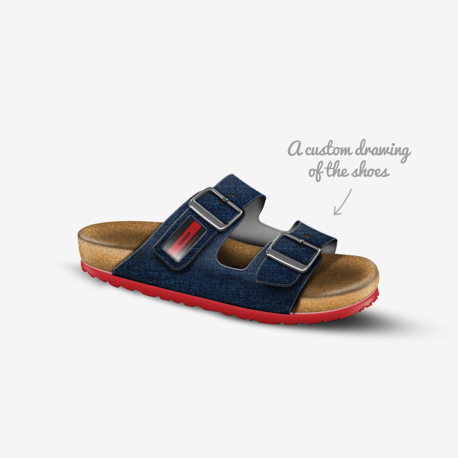 NOMAD custom made in Italy shoes by Don Thomas | Sketch view