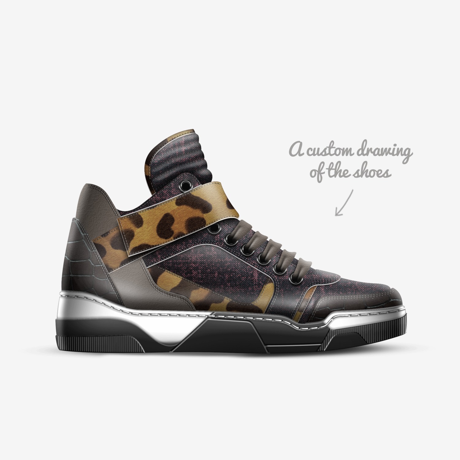 711 custom made in Italy shoes by John Futrell | Sketch view