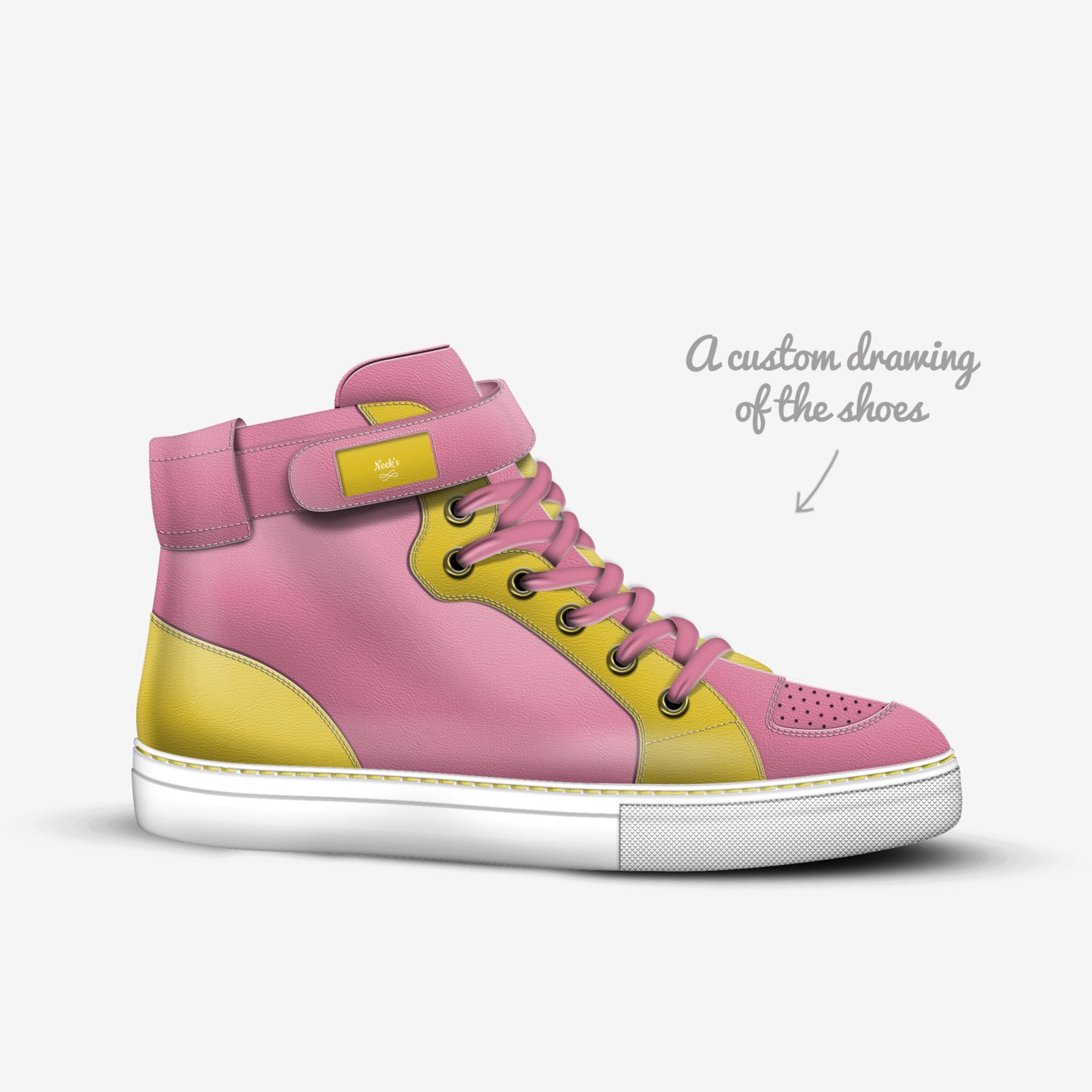 Neek's custom made in Italy shoes by Caiden Jackson | Sketch view