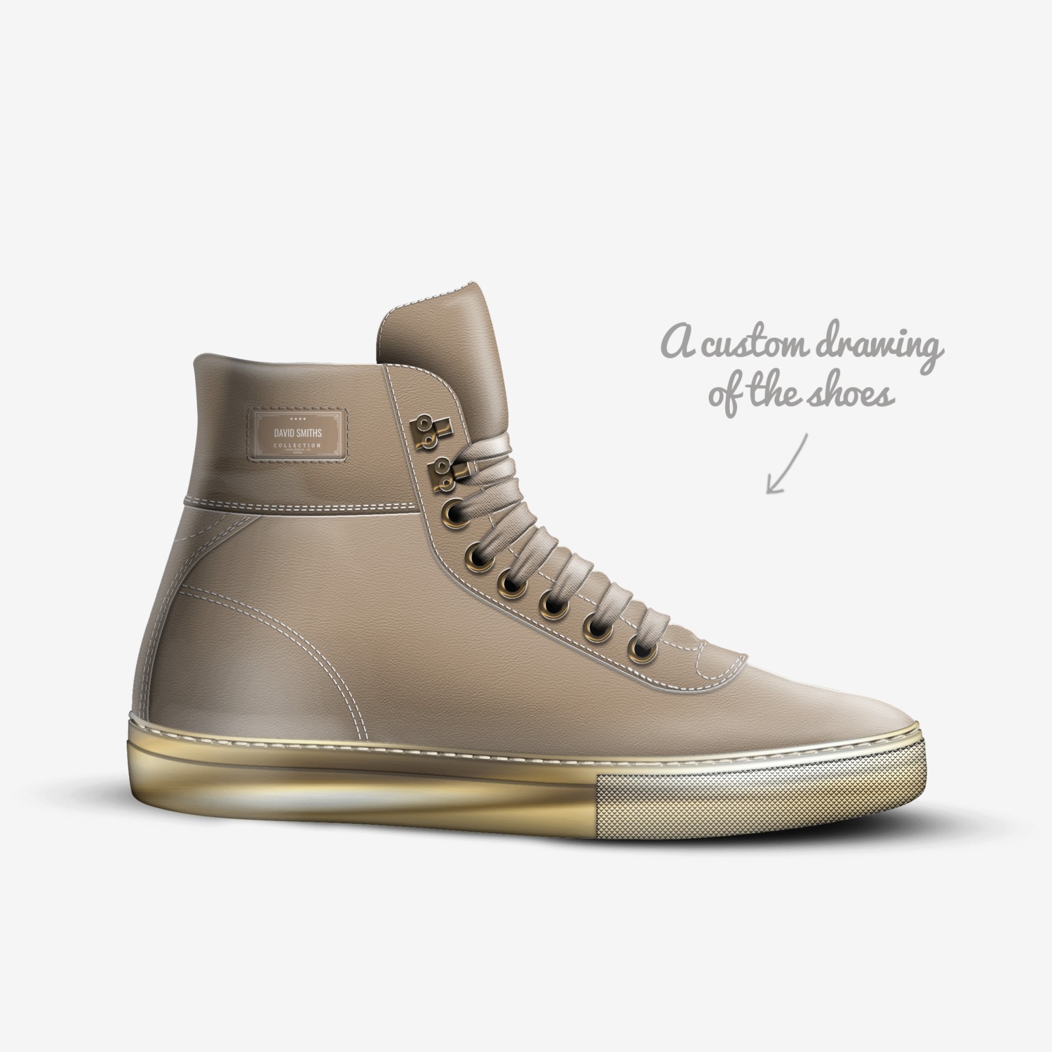 David Smiths custom made in Italy shoes by David Smith | Sketch view