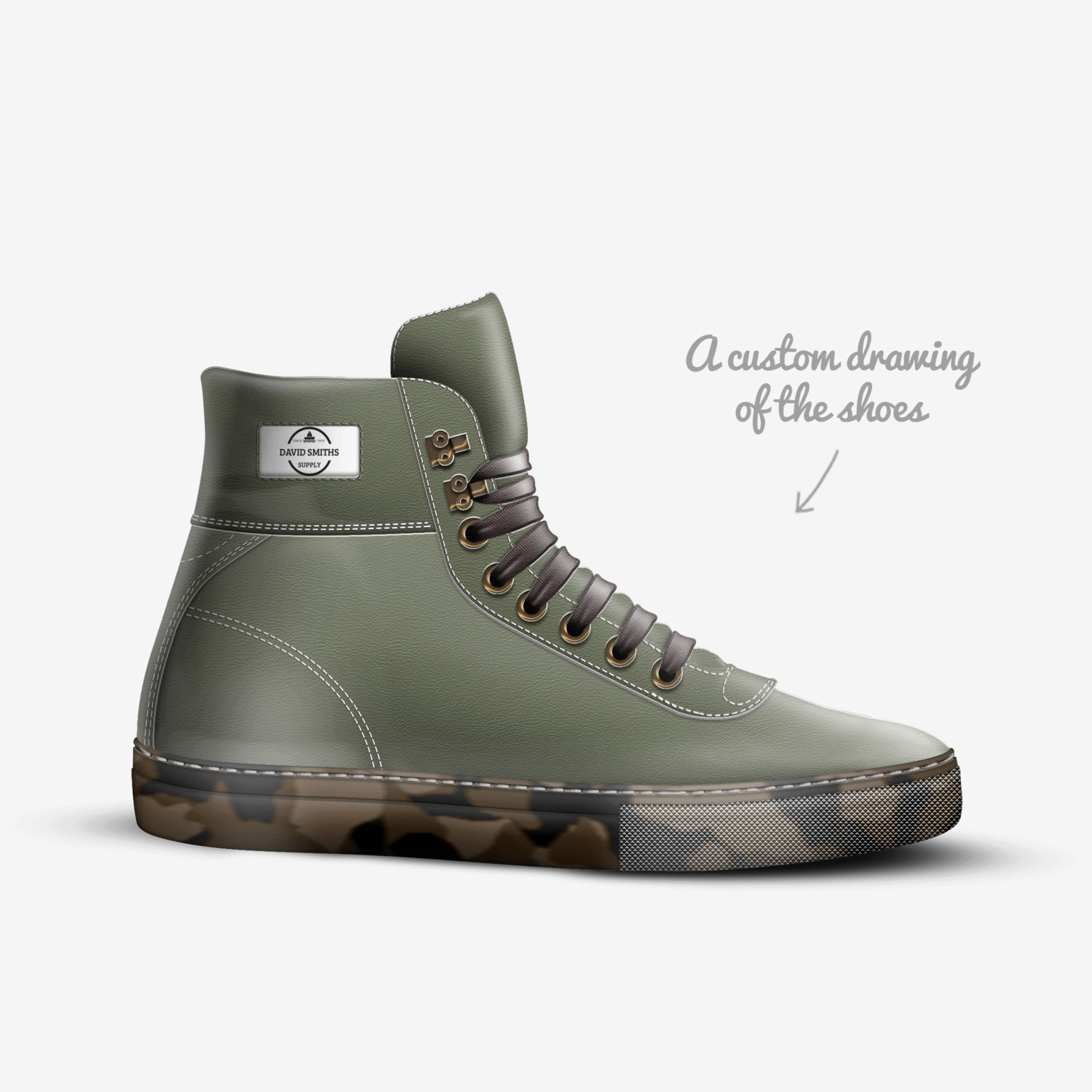David Smiths custom made in Italy shoes by David Smith | Sketch view