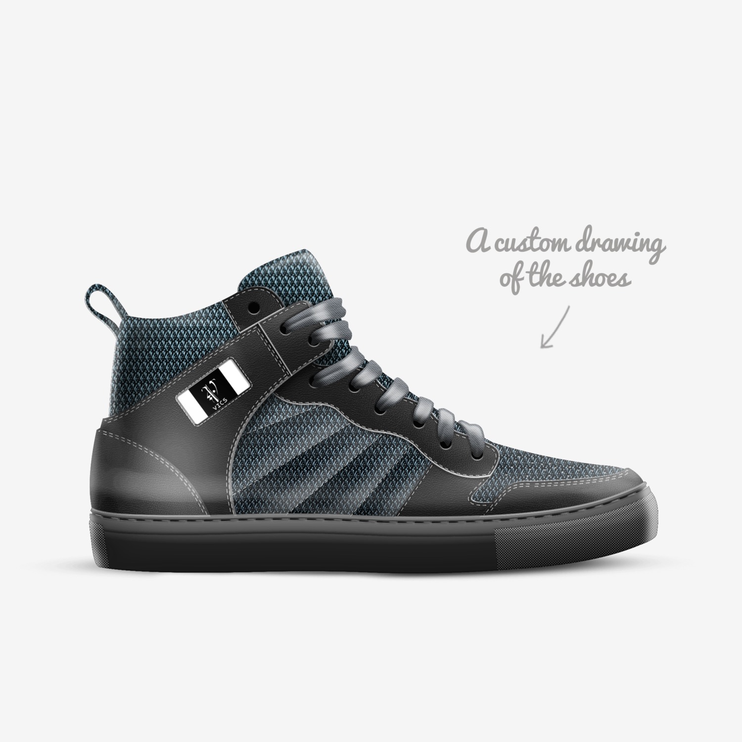 vics platinum custom made in Italy shoes by Brayden Murphy | Sketch view
