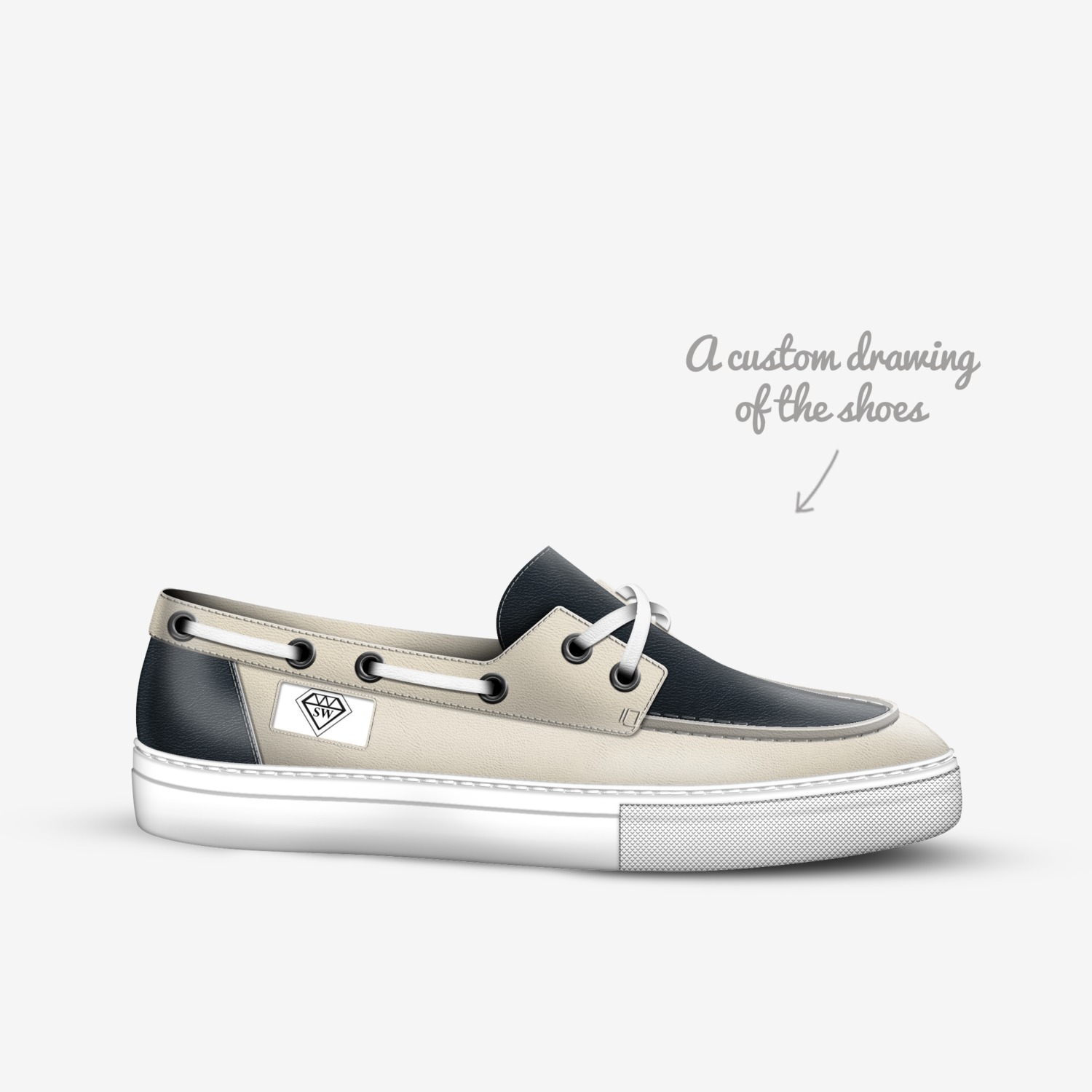 Summersons custom made in Italy shoes by Sarah Woods | Sketch view