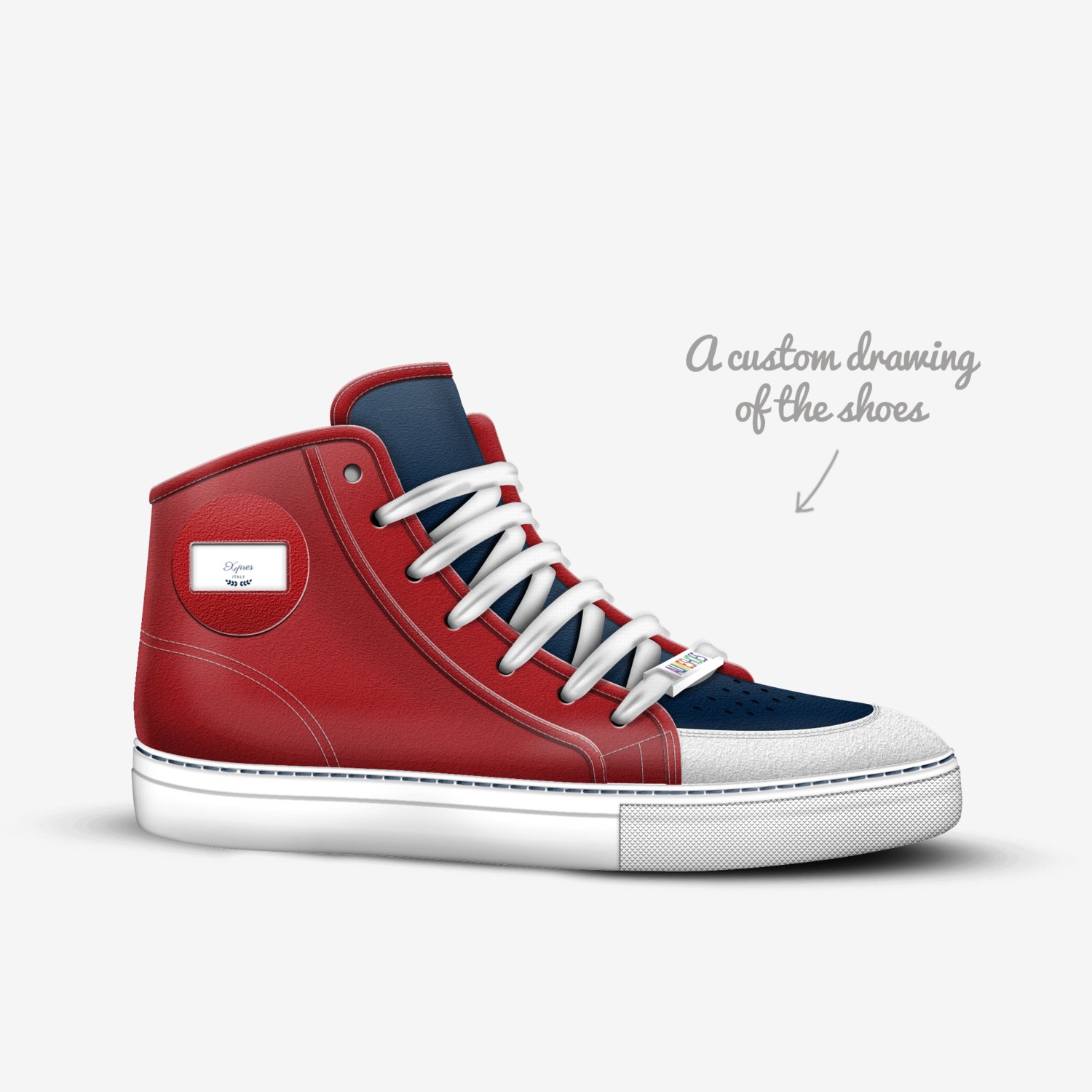 Xpres custom made in Italy shoes by Michael Stover | Sketch view