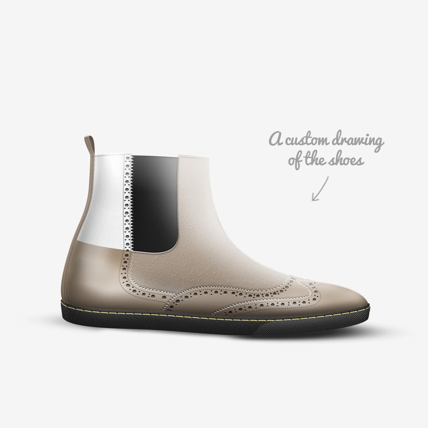 Whip custom made in Italy shoes by Arthur | Sketch view