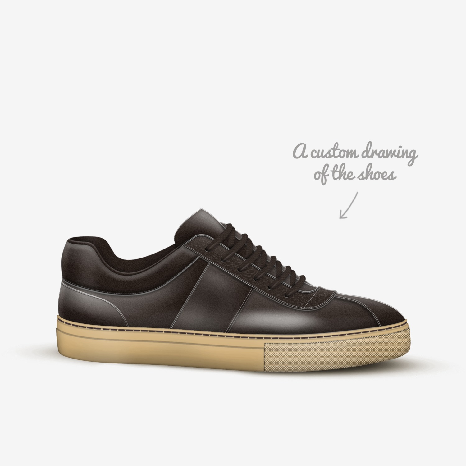 Dopeman's custom made in Italy shoes by Jamal Foster | Sketch view