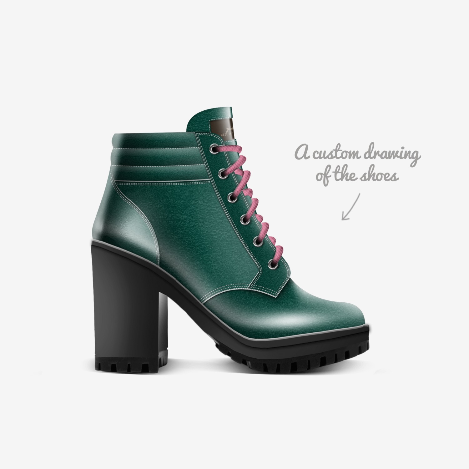 zeba custom made in Italy shoes by Zeba Mutal | Sketch view